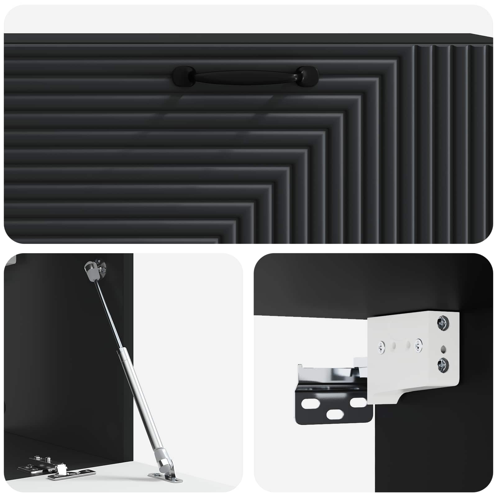 TV ormar za zid Zidne Crna 98 x 31 x 30 cm Konstruirano drvo