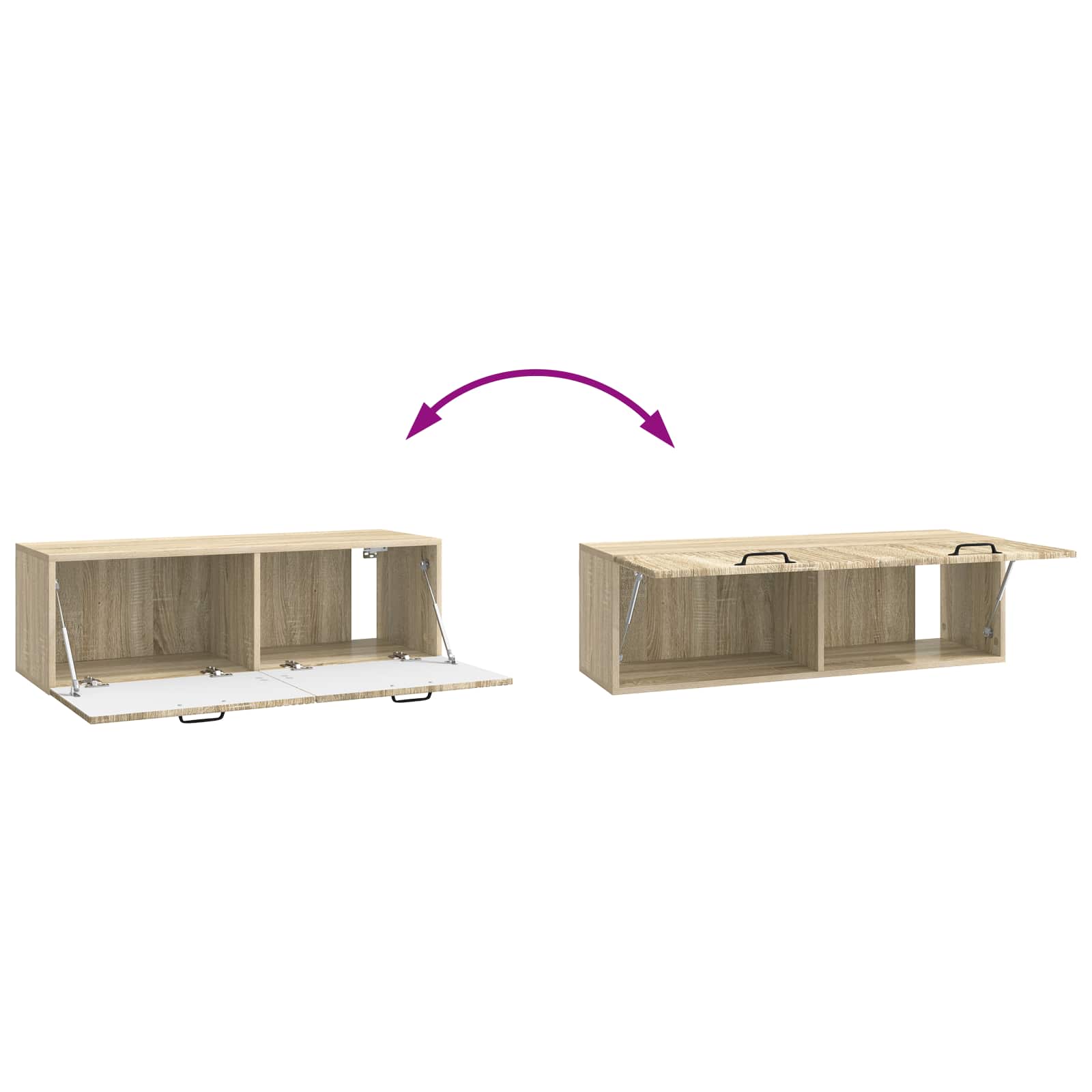 TV ormar za zid Hrast sonoma 98 x 31 x 30 cm Konstruirano drvo