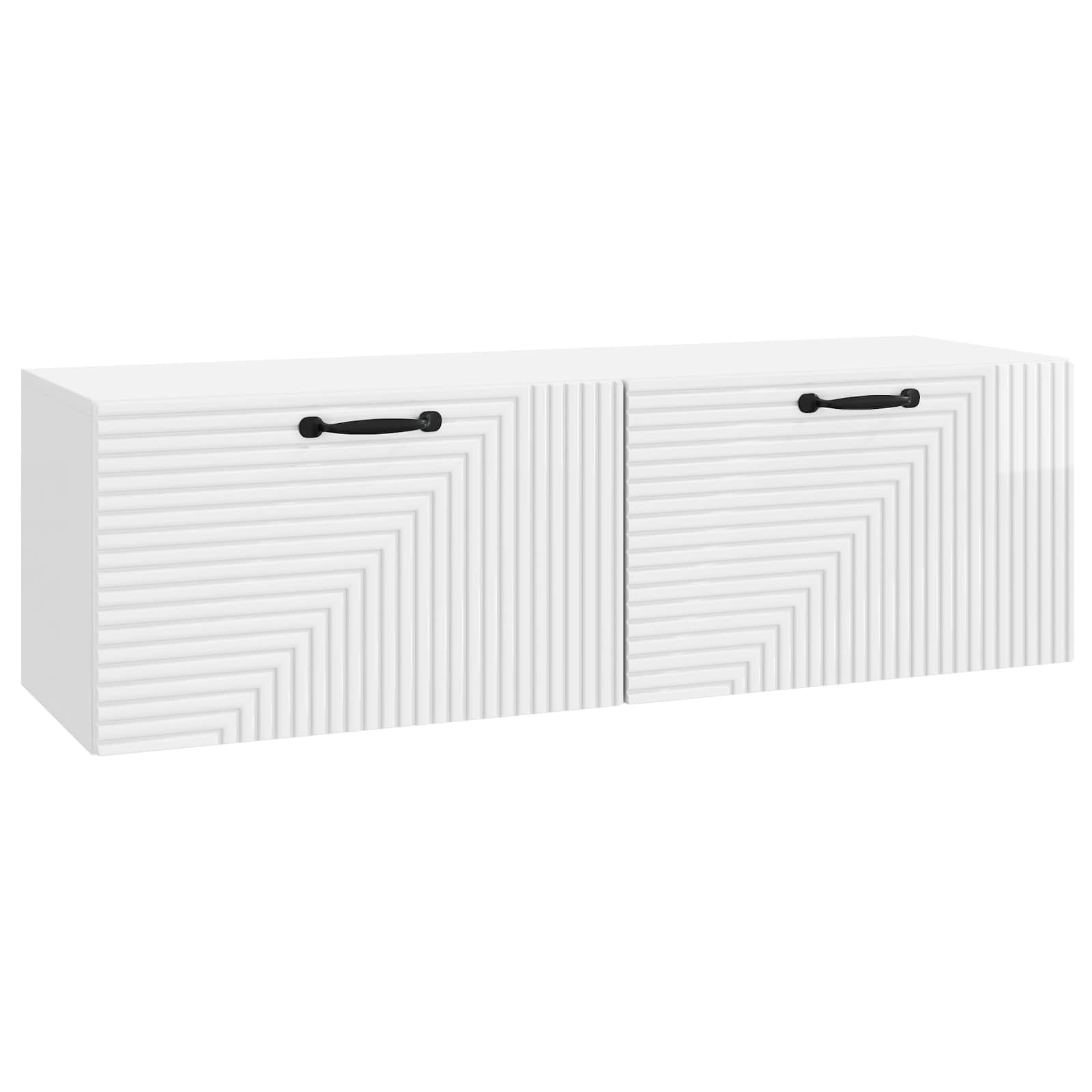 TV ormar za zid Zidne Bijela visokog sjaja 98 x 31 x 30 cm