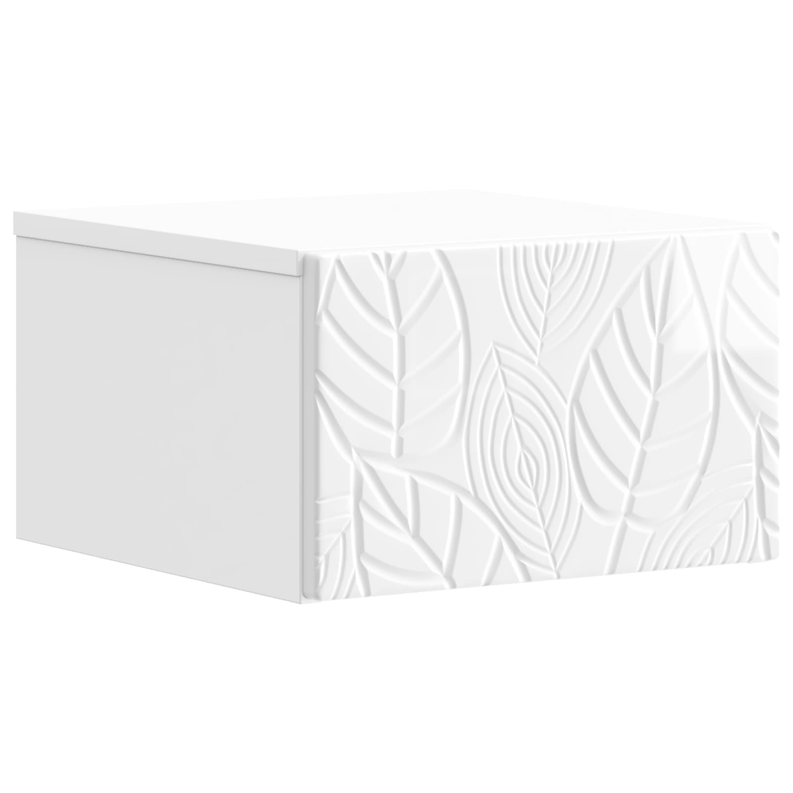Stolna montirana na zid Bijela visokog sjaja 34,5 x 33 x 20 cm