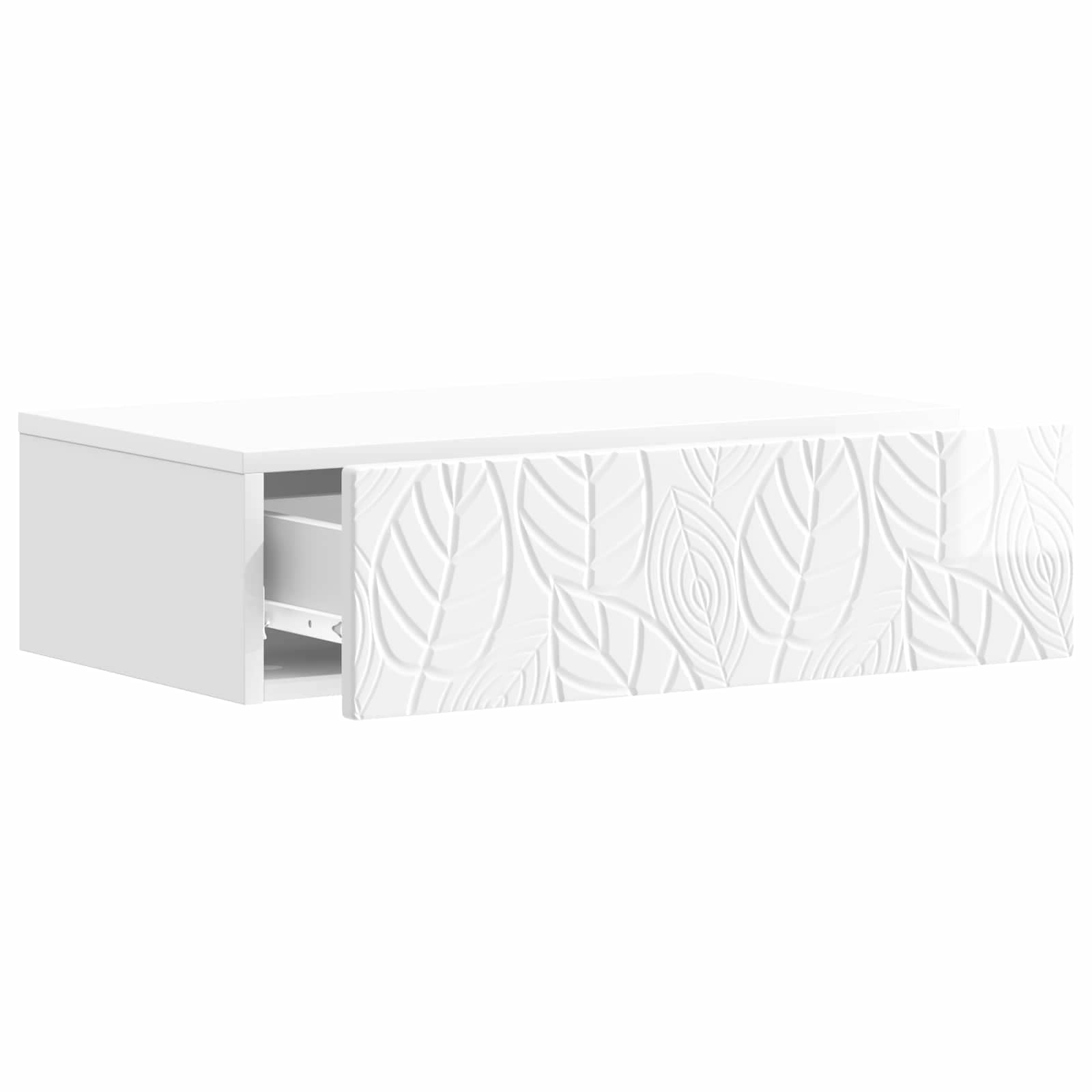 Stolna montirana na zid Bijela visokog sjaja 59 x 34,5 x 17 cm