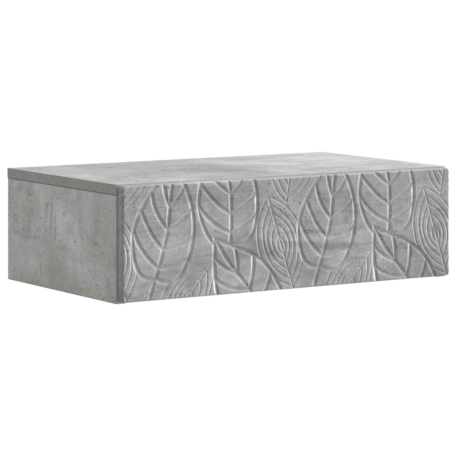 Stolna montirana na zid Betonska siva 87,5 x 34,5 x 17 cm