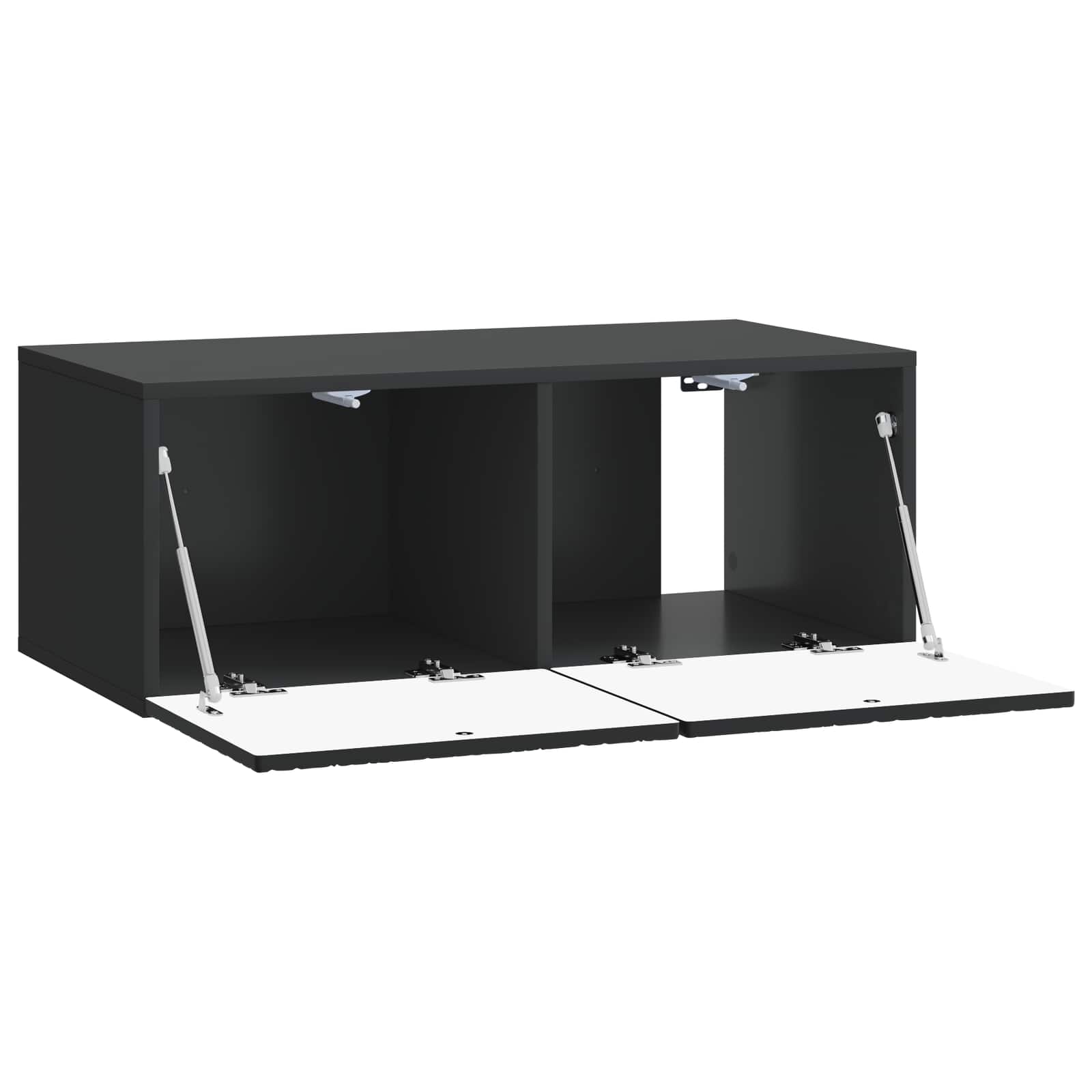 TV ormar za zid 78,5 x 31 cm Crna Konstruirano drvo Zidne