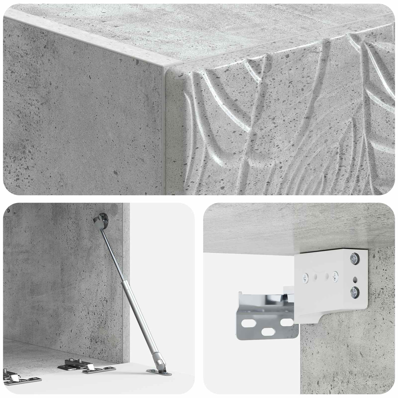 TV ormar za zid 78,5 x 31 cm Betonska siva Konstruirano drvo