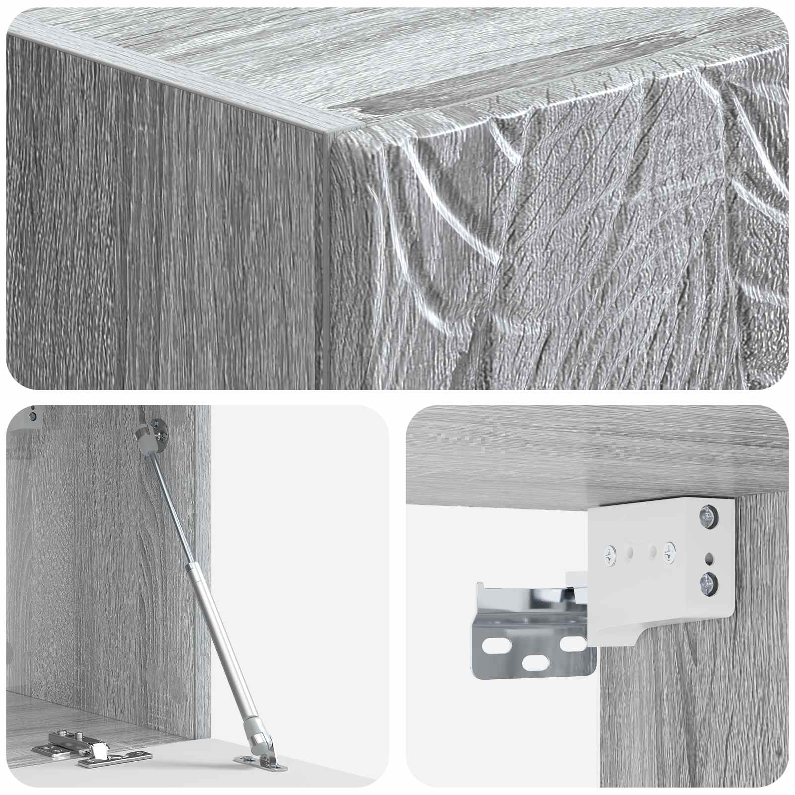 TV ormar za zid 98 x 31 cm Siva Sonoma Konstruirano drvo Zidne
