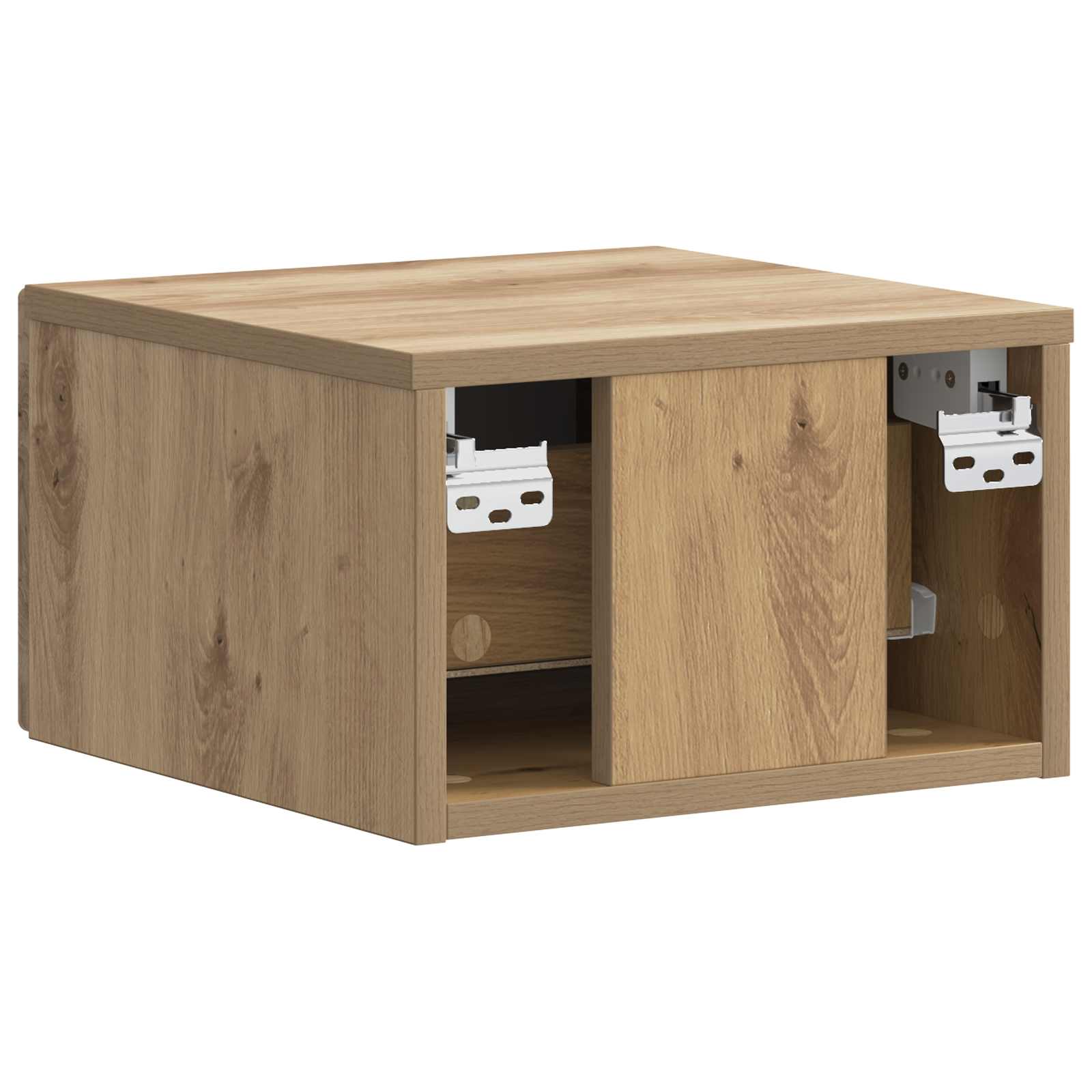 Noćni ormarić za montažu na zid s ladicama 2 pcs Hrast artisan