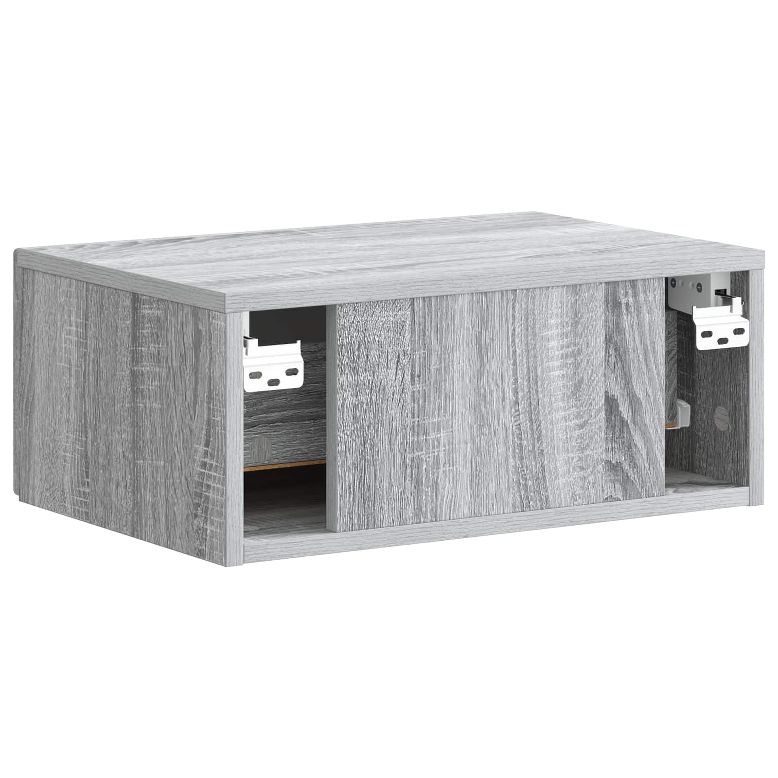 Noćni ormarić za montažu na zid s ladicama 2 pcs Siva sonoma