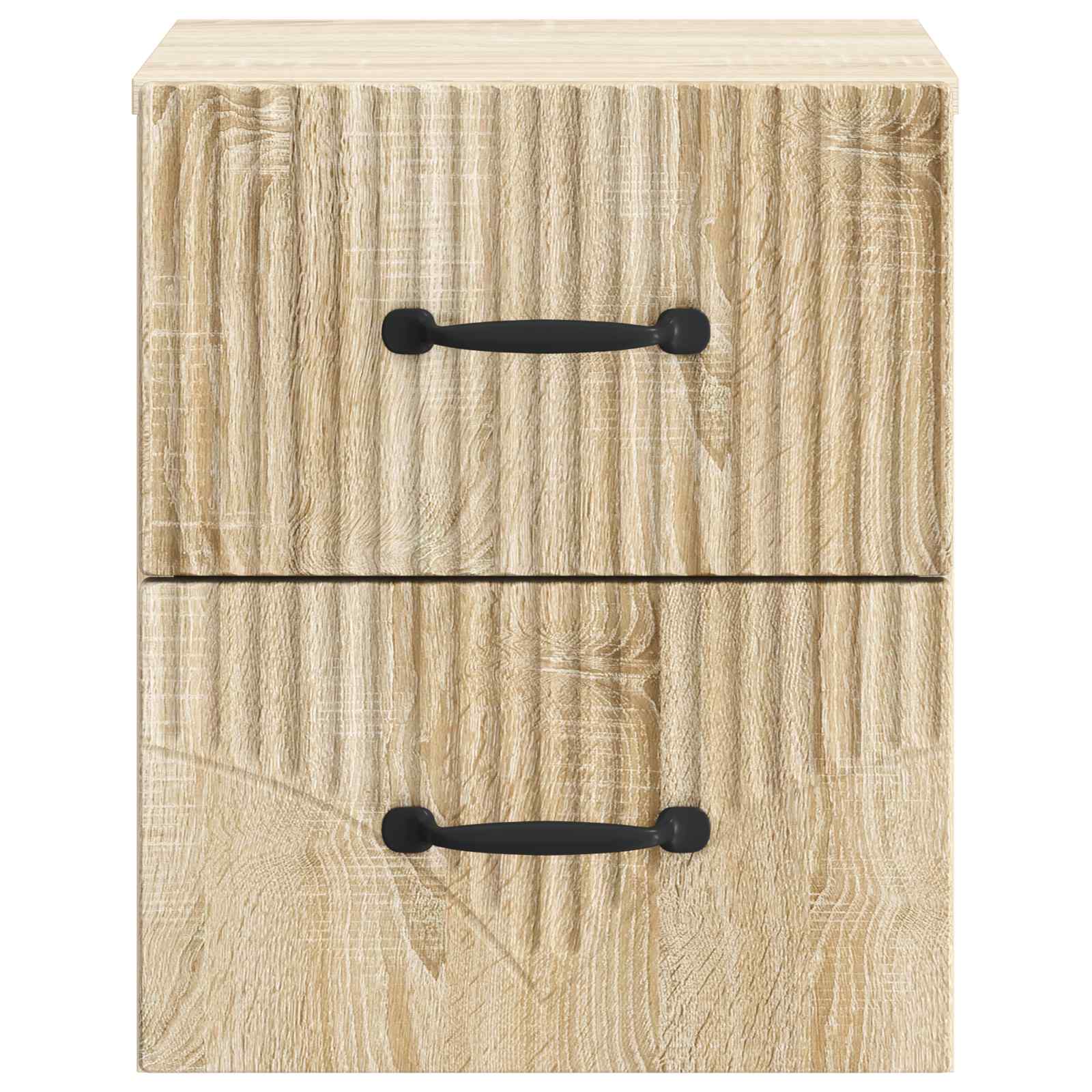 Noćni ormarić za montažu na zid s ladicama 2 pcs Hrast sonoma