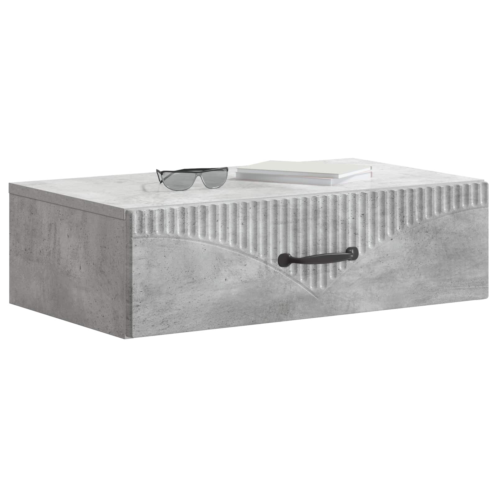 Stolna montirana na zid Betonska siva 59 x 34,5 x 17 cm