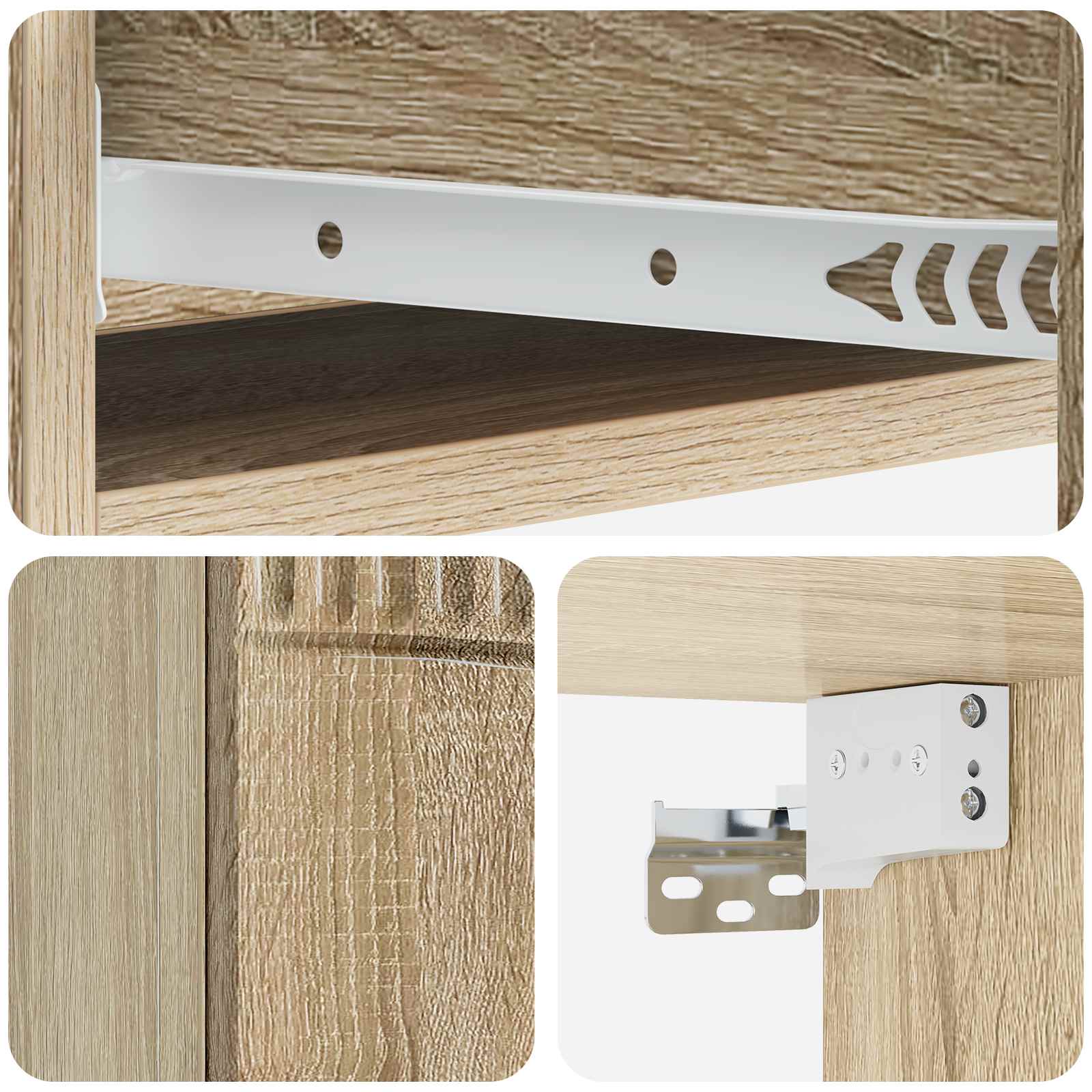 Stolna montirana na zid Hrast sonoma 87,5 x 34,5 x 17 cm