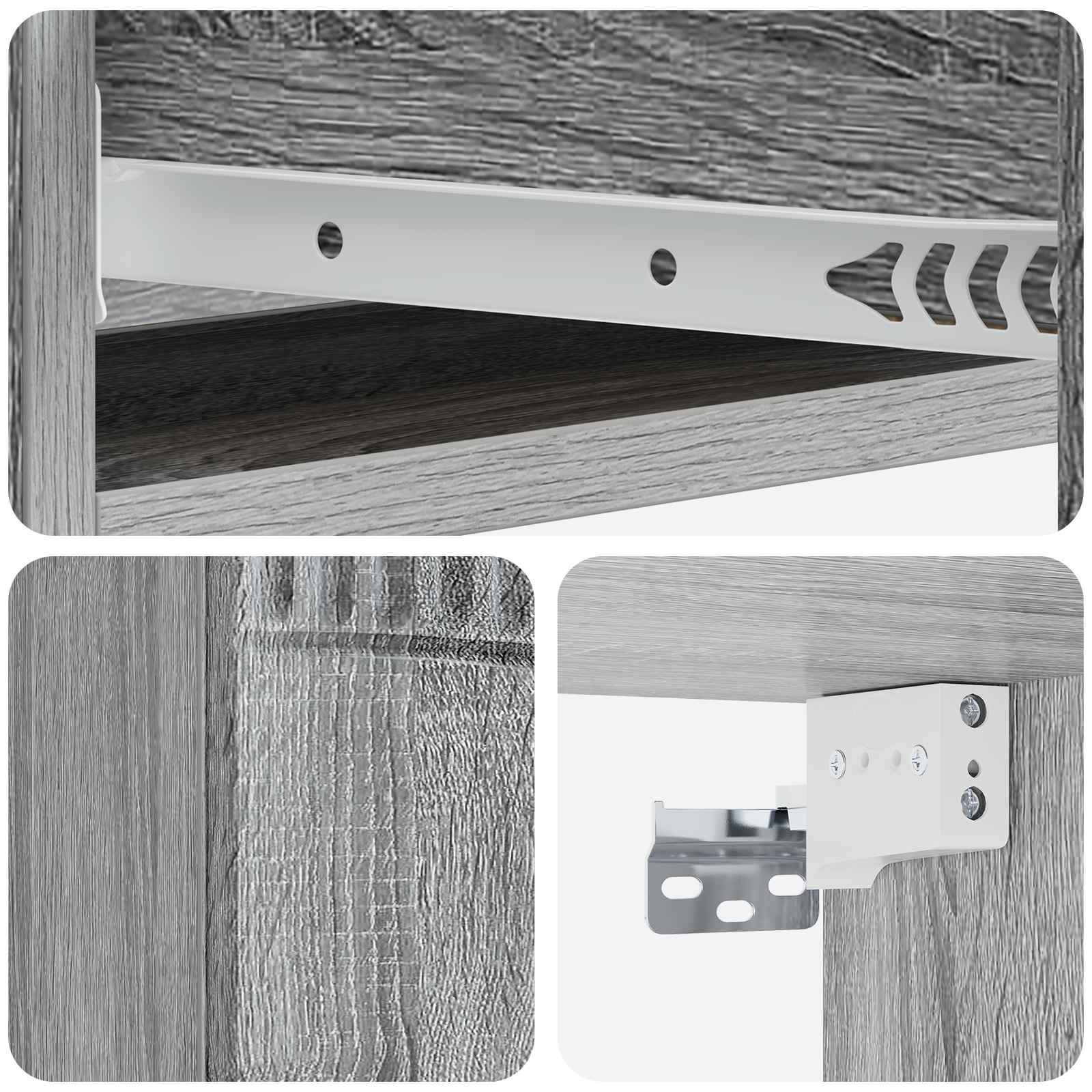 Stolna montirana na zid Siva sonoma 87,5 x 34,5 x 17 cm