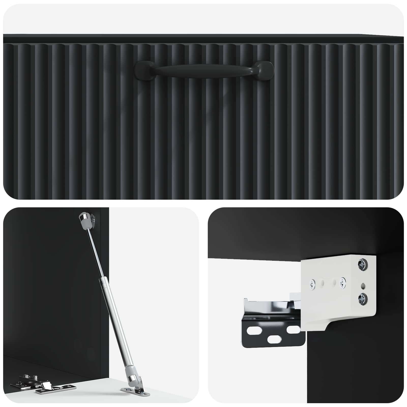 TV ormar za zid Zidne Crna 78,5 x 41 x 30 cm Konstruirano drvo