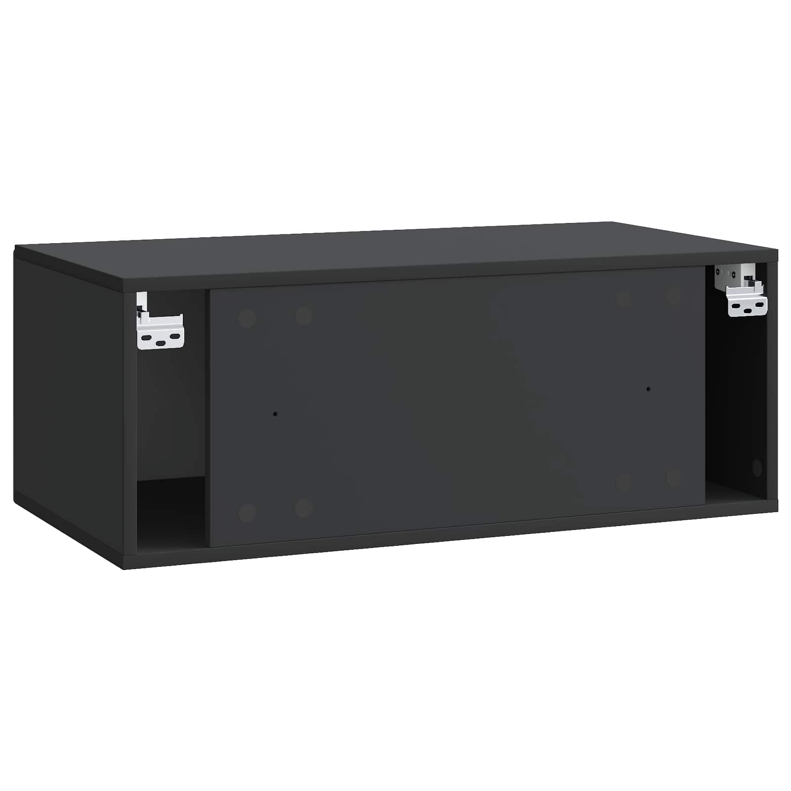 TV ormar za zid Zidne Crna 78,5 x 41 x 30 cm Konstruirano drvo