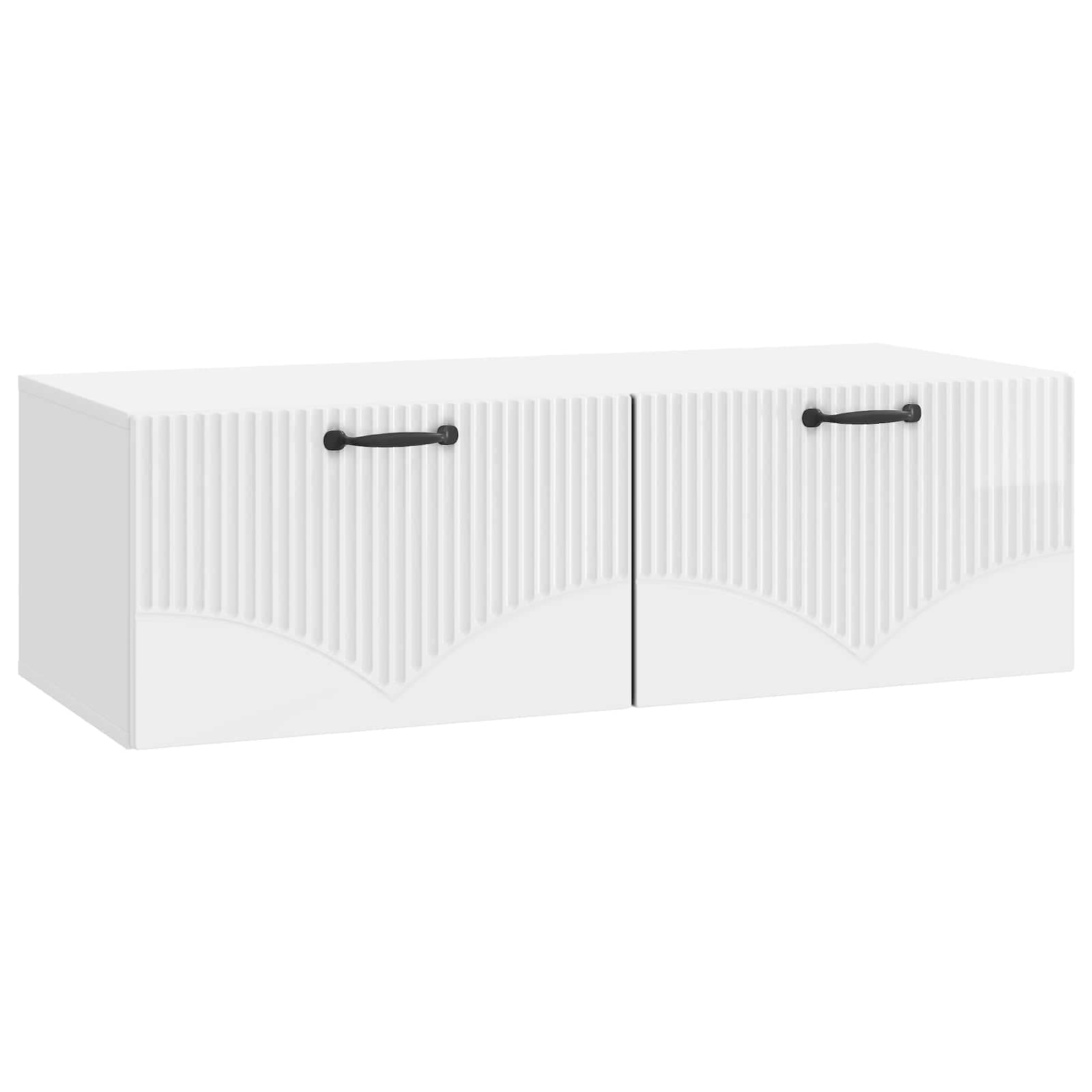 TV ormar za zid Zidne Bijela visokog sjaja 98 x 41 x 30 cm