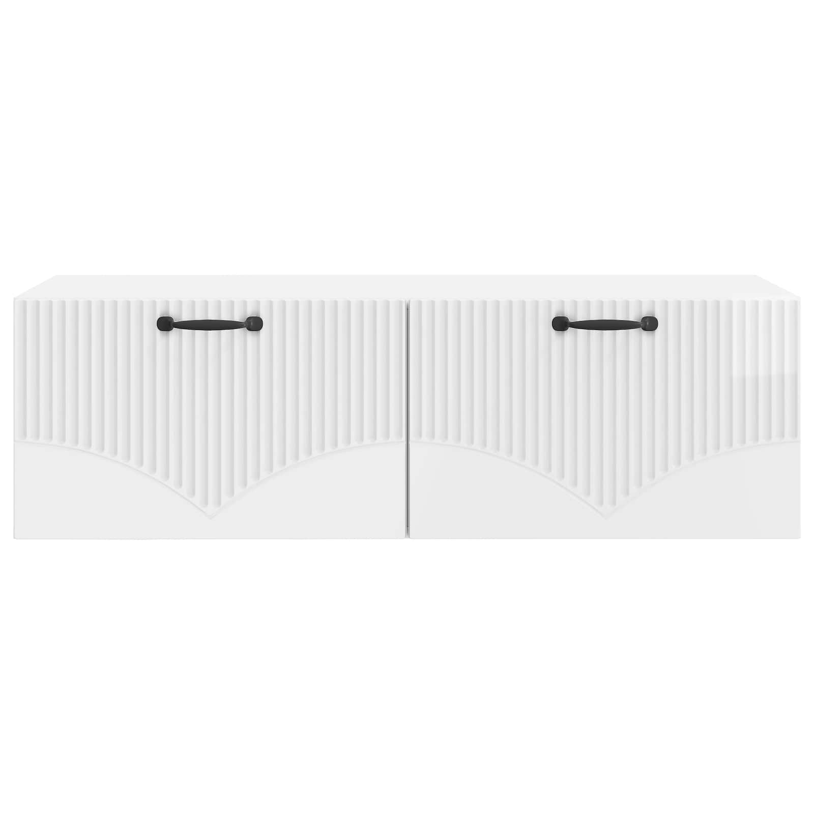 TV ormar za zid Zidne Bijela visokog sjaja 98 x 41 x 30 cm