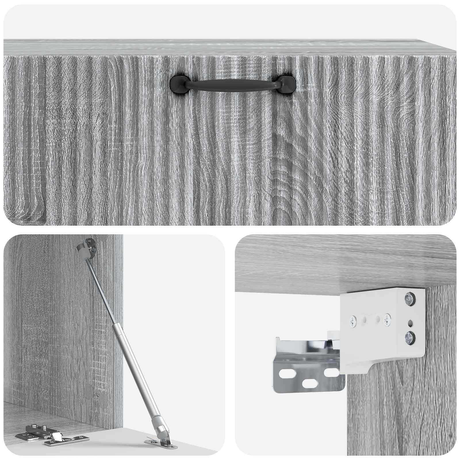 TV ormar za zid Siva sonoma 98 x 41 x 30 cm Konstruirano drvo