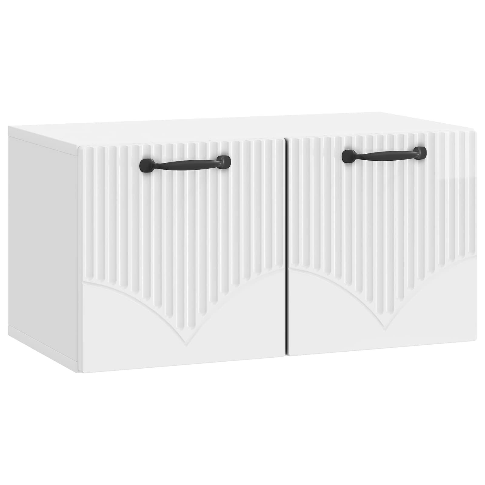 TV ormar za zid Zidne Bijela visokog sjaja 59,5 x 31 x 30 cm