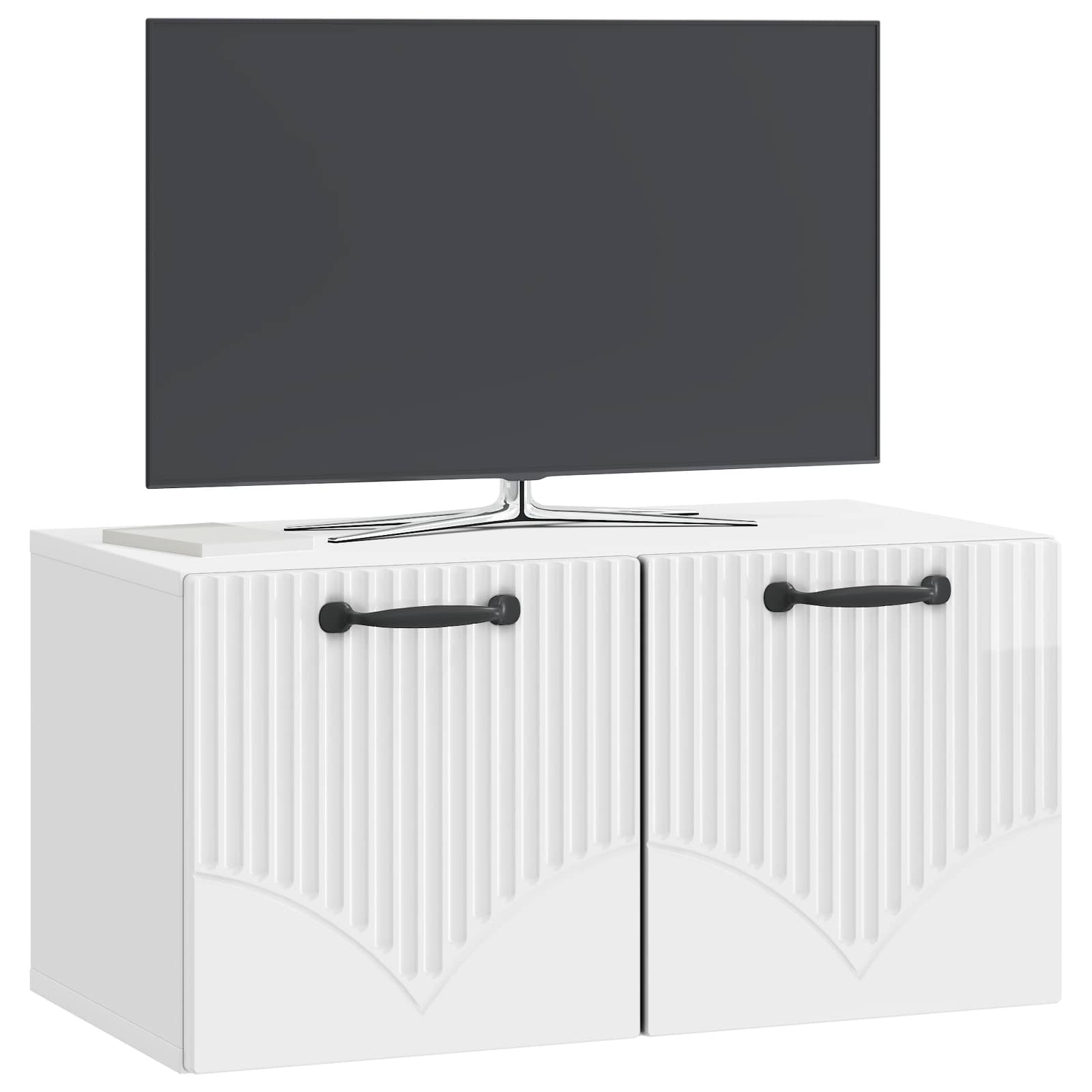 TV ormar za zid Zidne Bijela visokog sjaja 59,5 x 31 x 30 cm