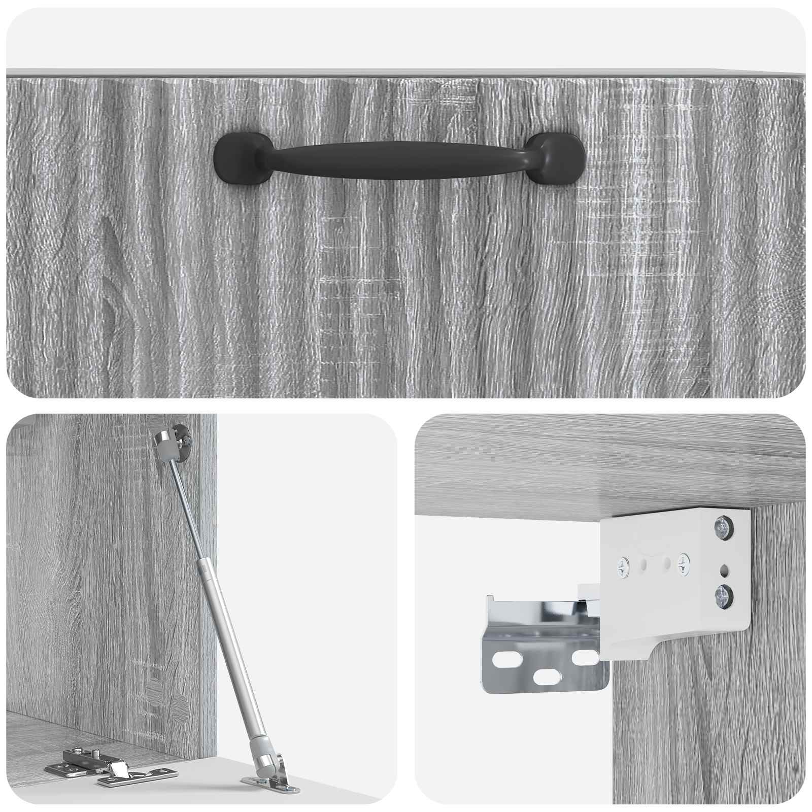 TV ormar za zid Siva sonoma 59,5 x 31 x 30 cm Konstruirano drvo
