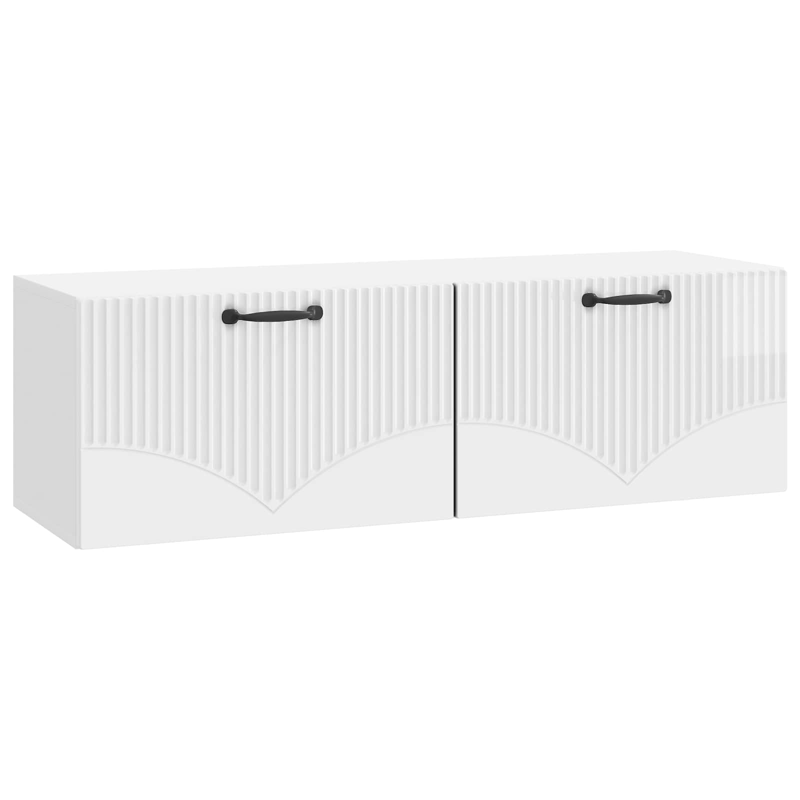 TV ormar za zid Zidne Bijela visokog sjaja 98 x 31 x 30 cm