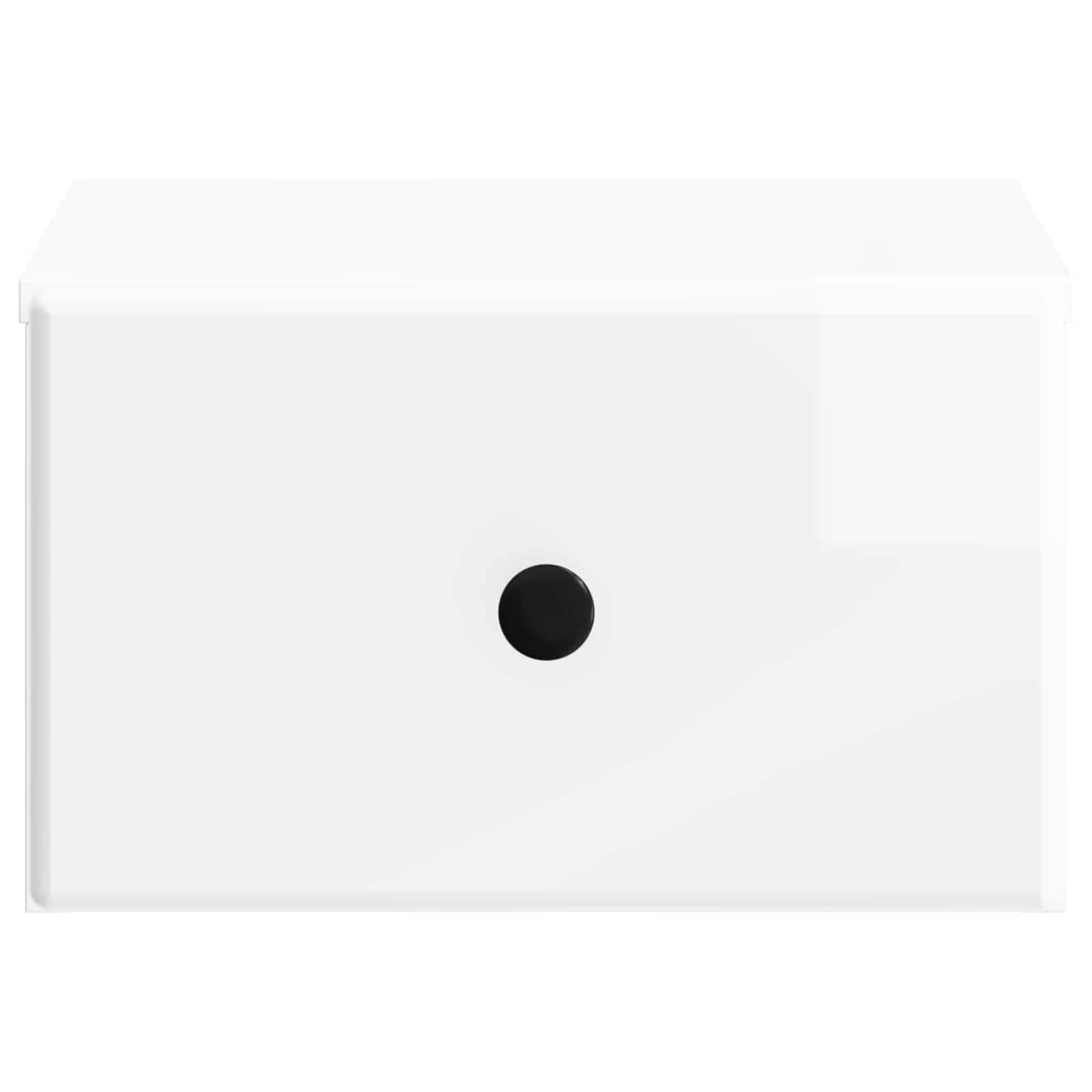 Noćni ormarić za montažu na zid 2 pcs Bijela visokog sjaja