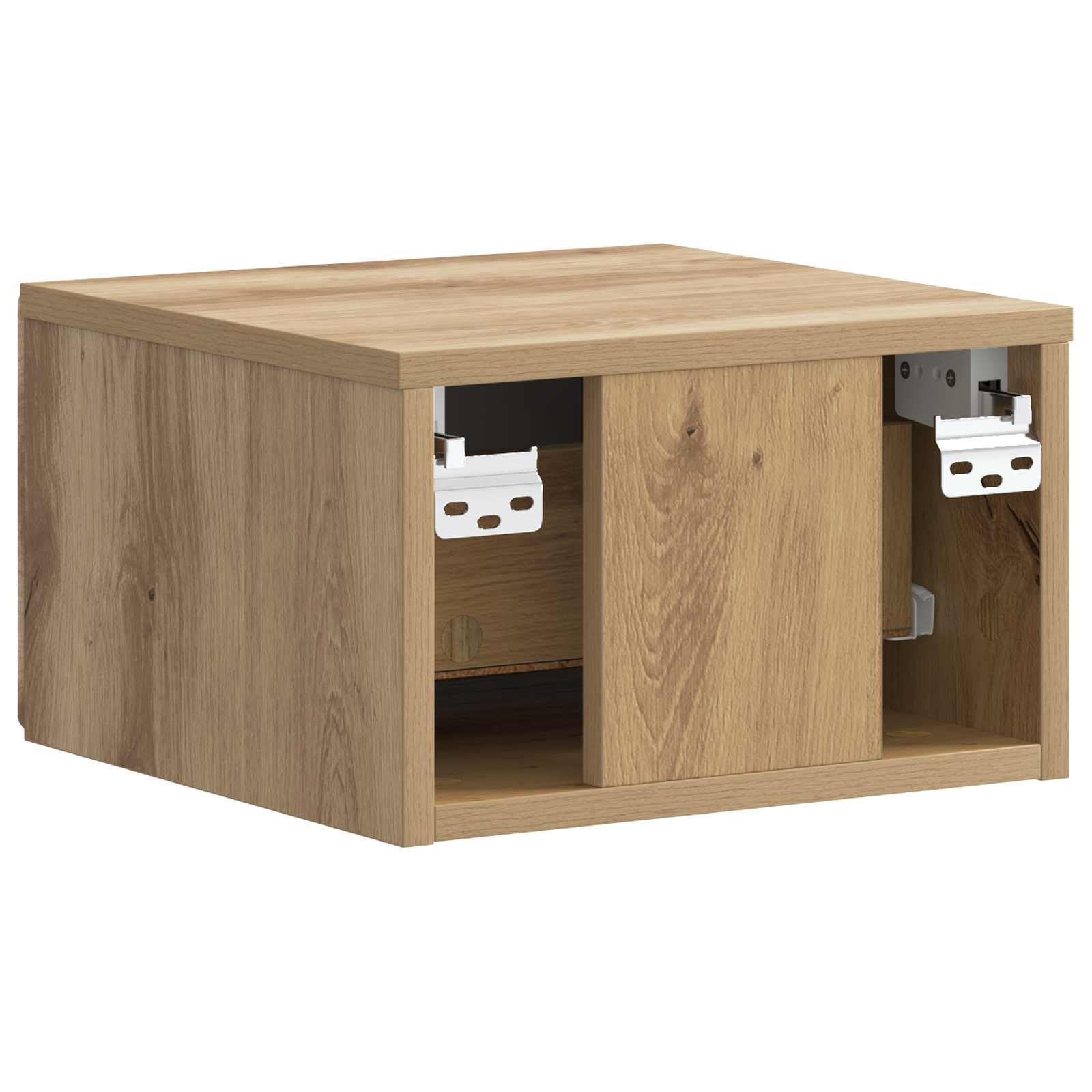 Noćni ormarić za montažu na zid s ladicama 2 pcs Hrast artisan