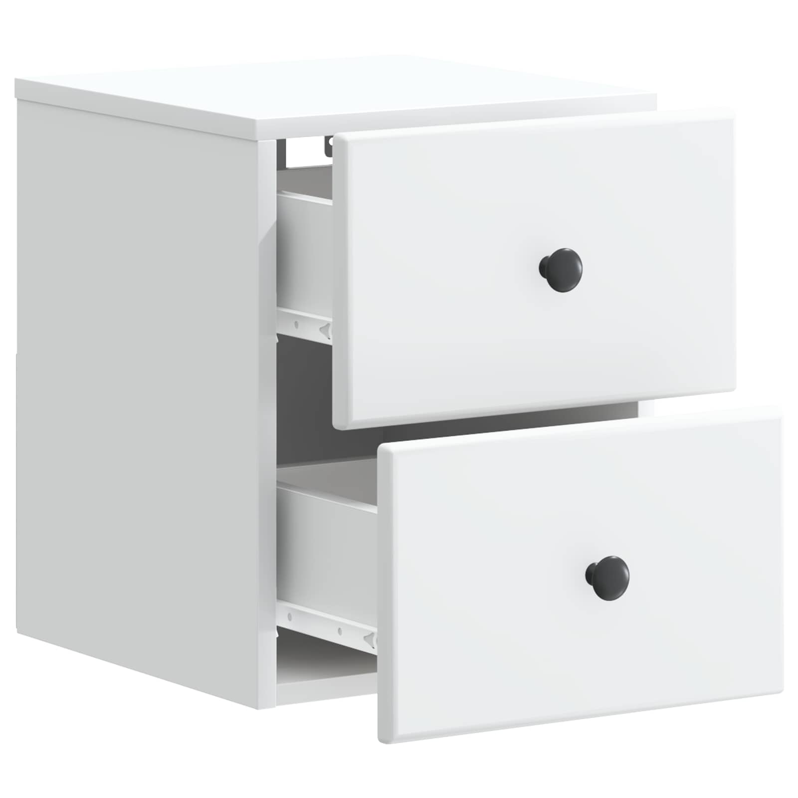 Noćni ormarić za montažu na zid 2 pcs Bijela 34,5 x 33 x 40 cm