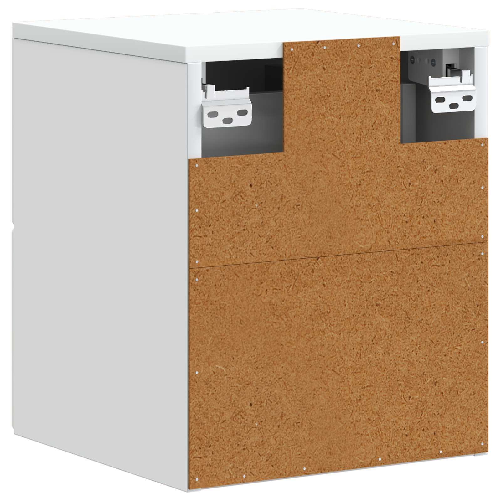 Noćni ormarić za montažu na zid 2 pcs Bijela 34,5 x 33 x 40 cm