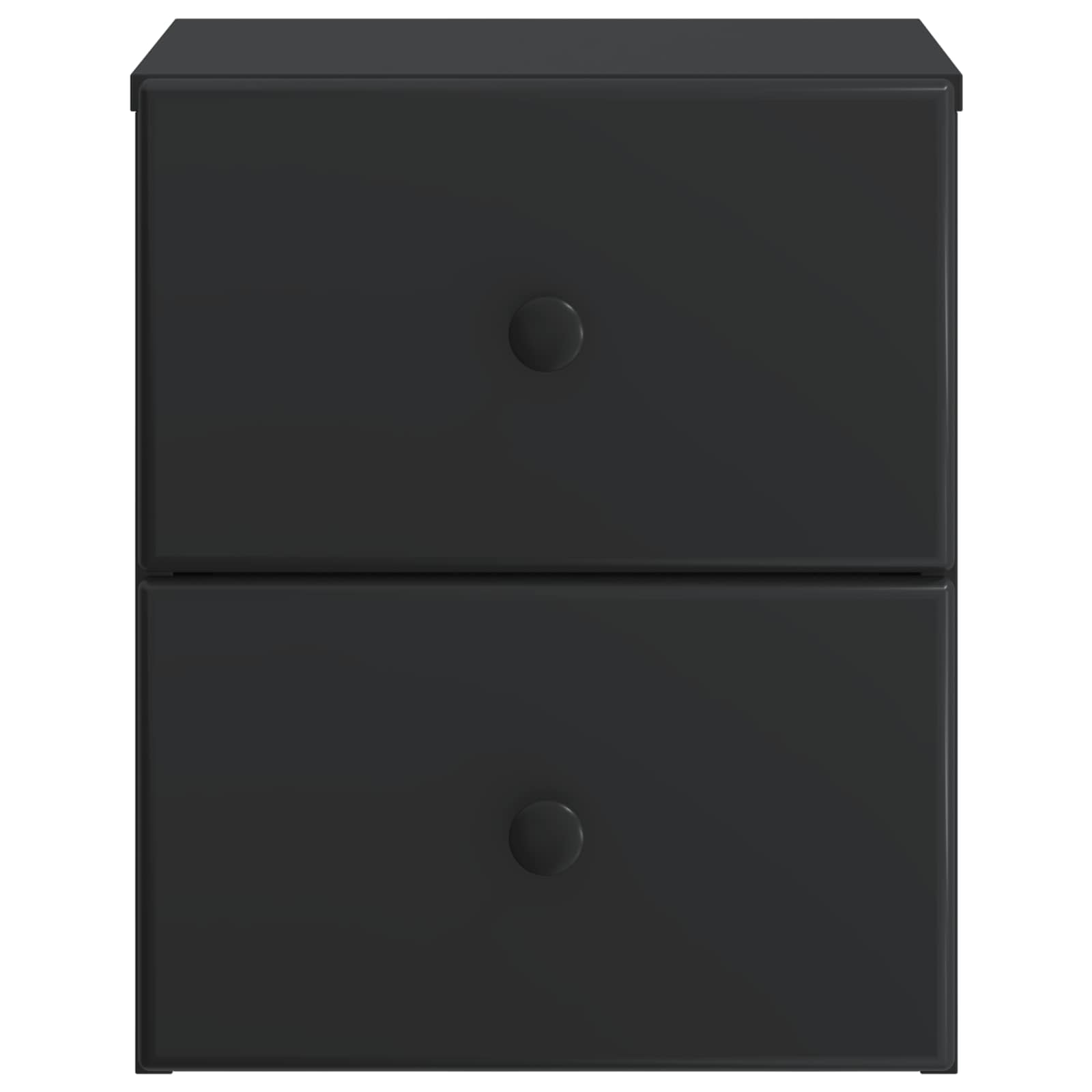 Noćni ormarić za montažu na zid 2 pcs Crna 34,5 x 33 x 40 cm