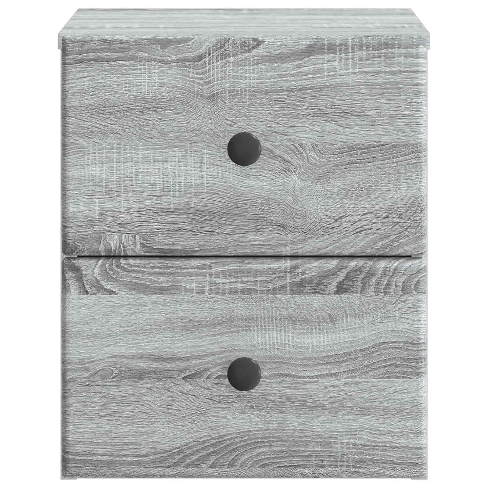 Noćni ormarić za montažu na zid s ladicama 2 pcs Siva sonoma