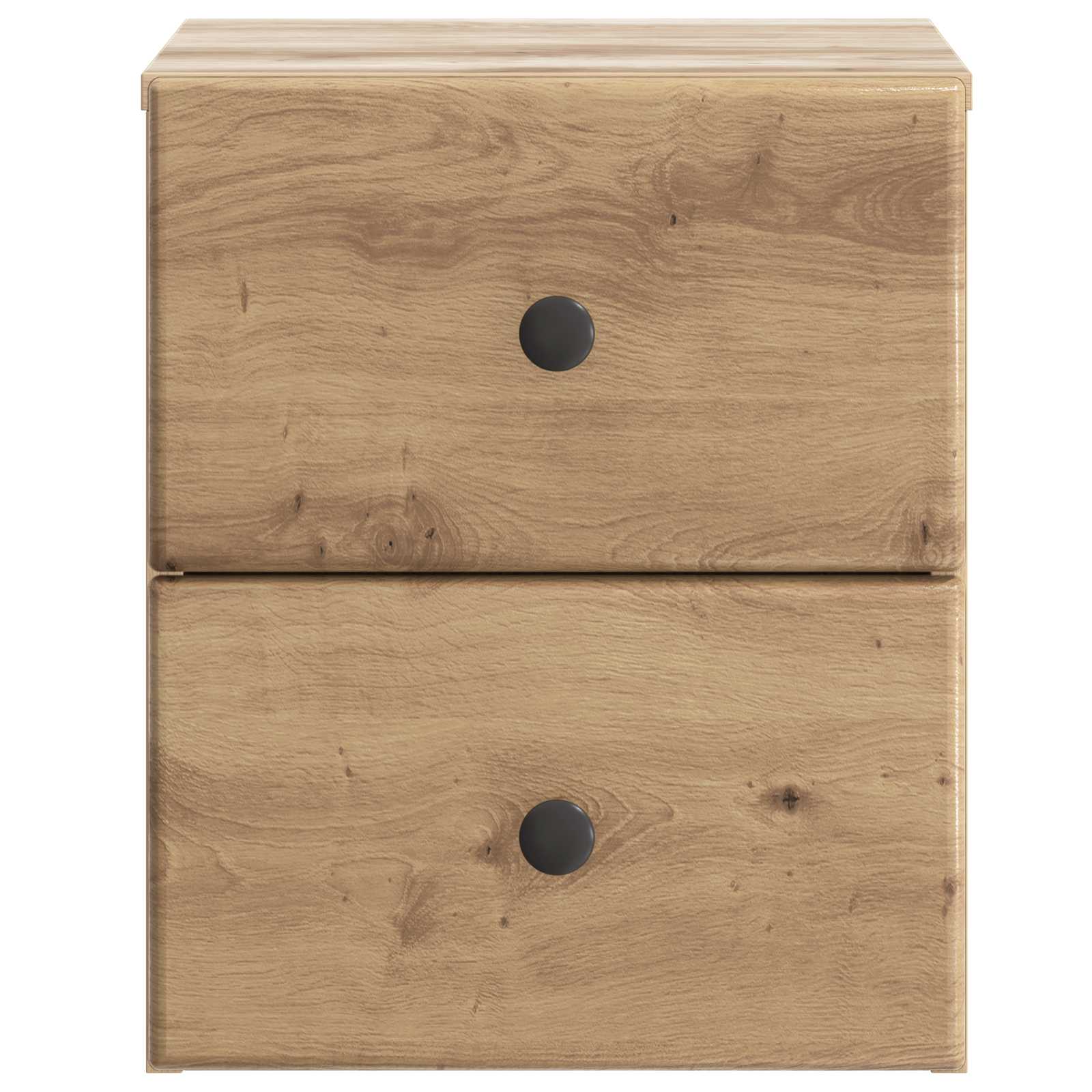 Noćni ormarić za montažu na zid s ladicama 2 pcs Hrast artisan