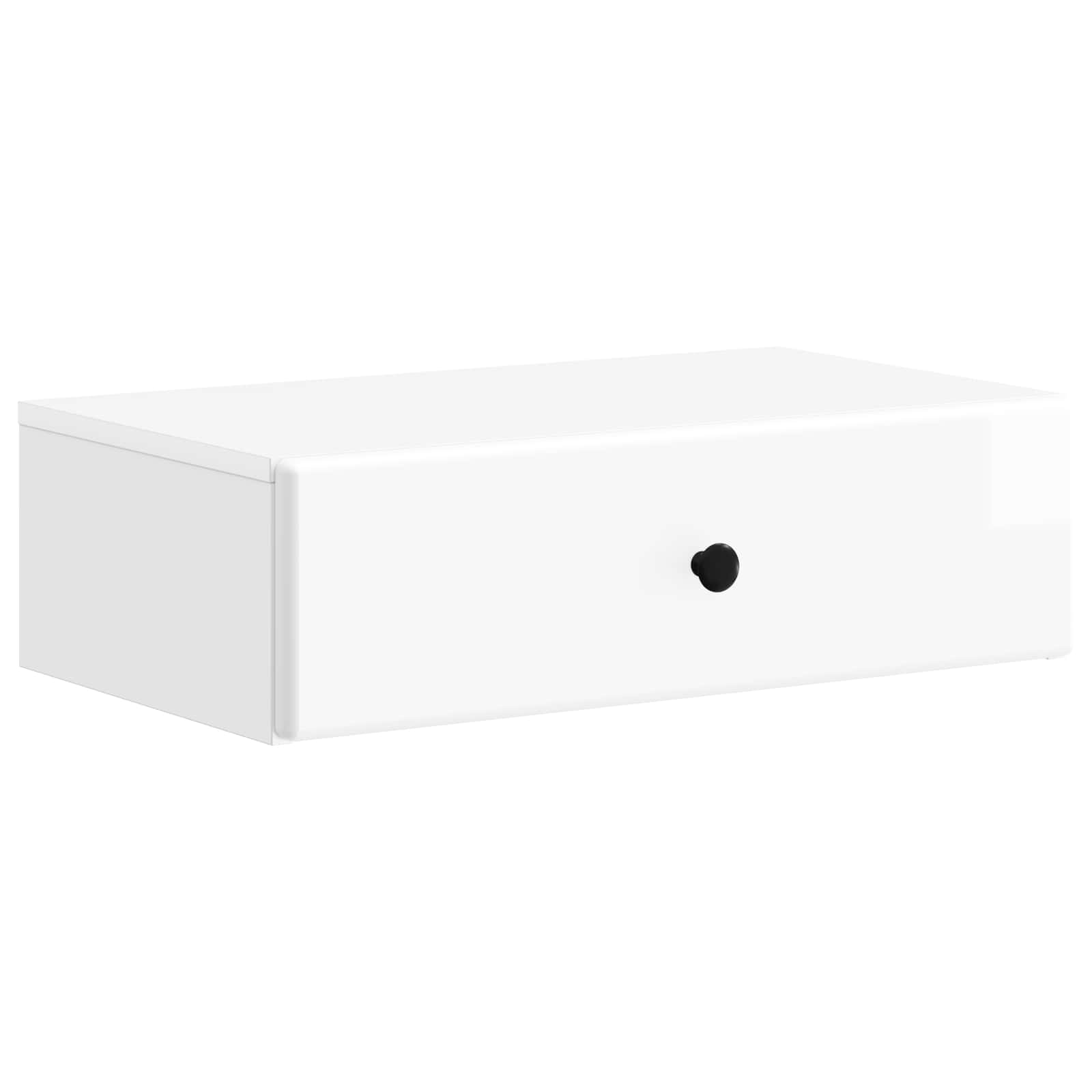 Stolna montirana na zid Bijela visokog sjaja 59 x 34,5 x 17 cm