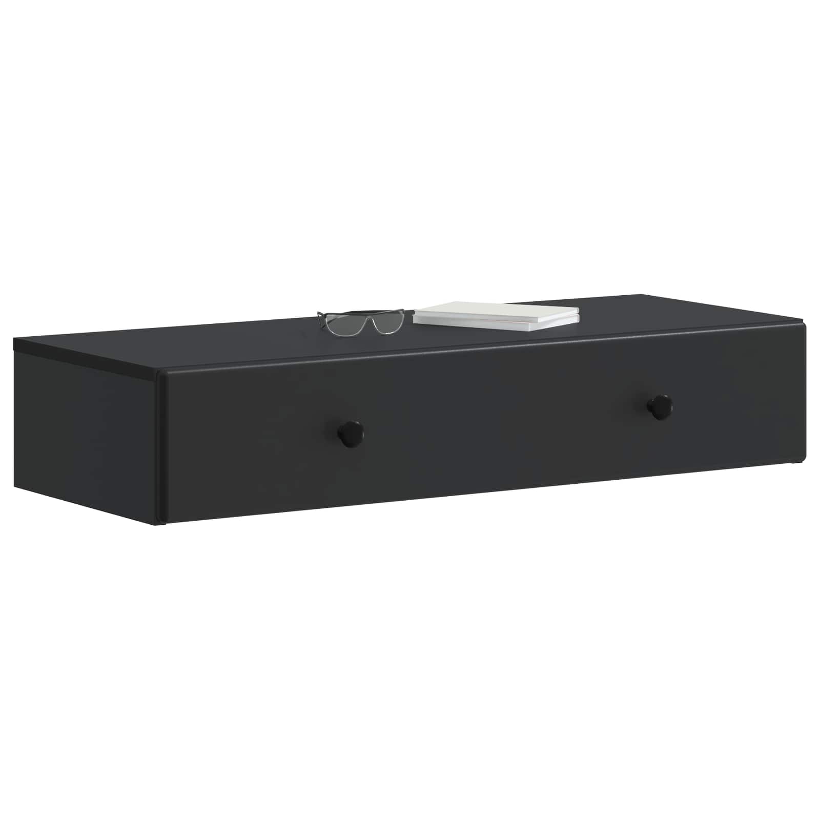 Stolna montirana na zid Crna 87,5 x 34,5 x 17 cm