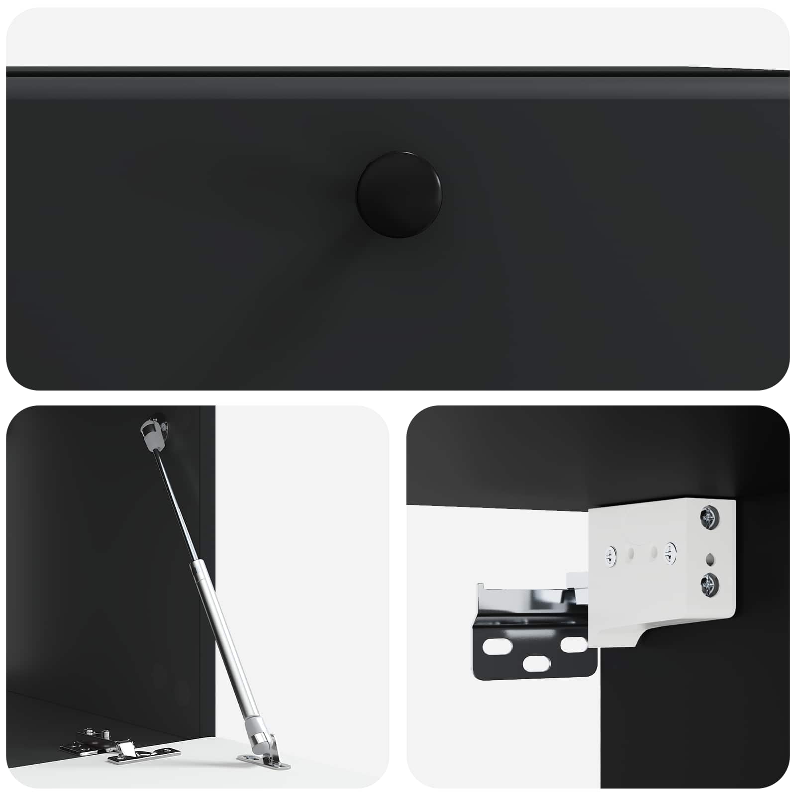 TV ormar za zid 59,5 x 41 x 30 cm Crna Konstruirano drvo Zidne