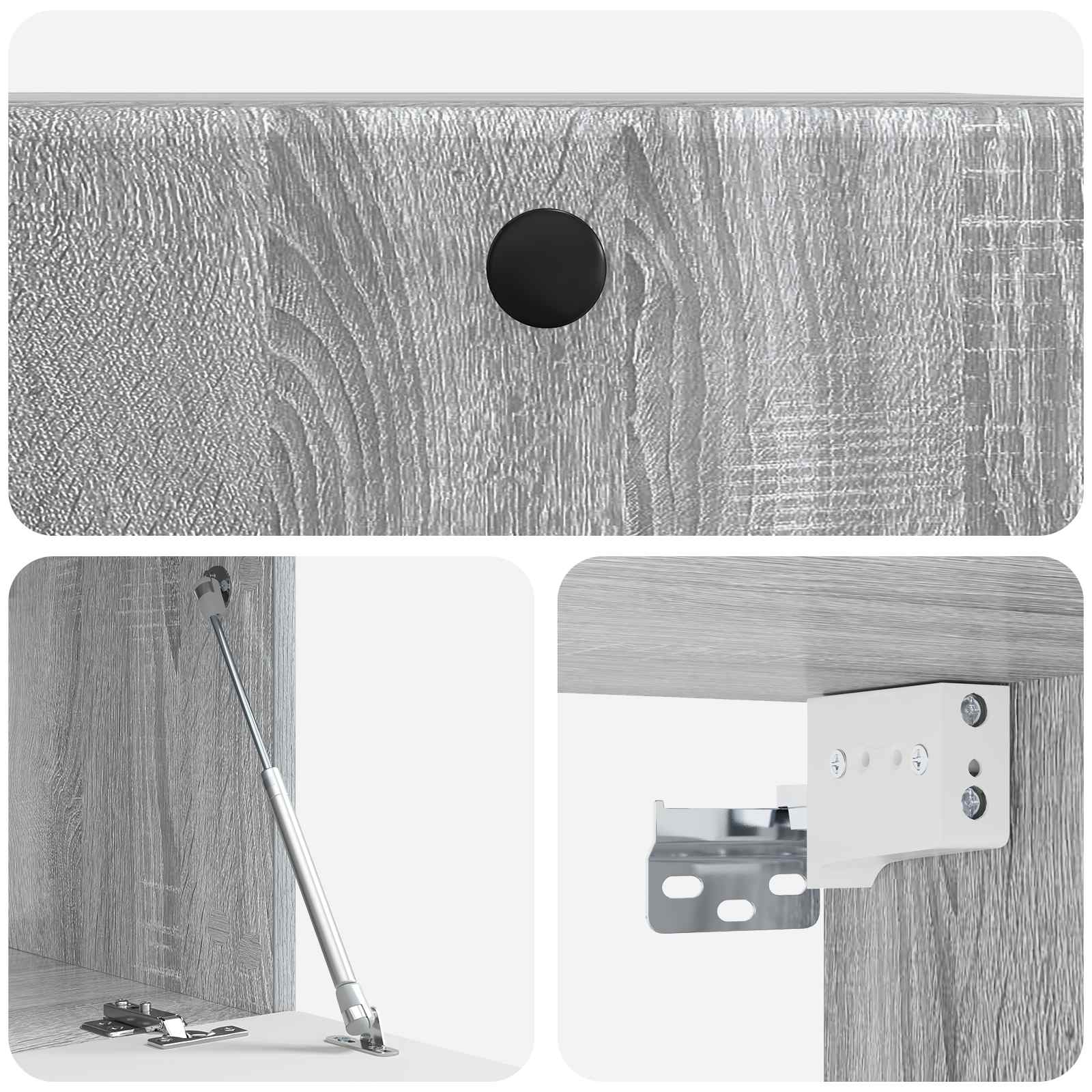 TV ormar za zid 59,5 x 41 x 30 cm Siva Sonoma Konstruirano drvo
