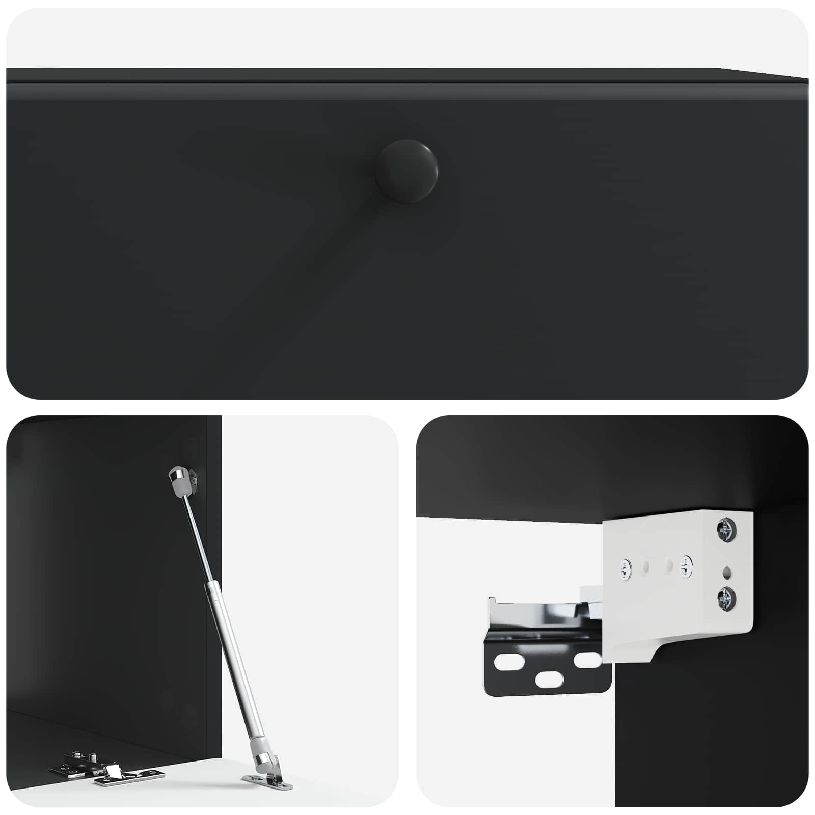 TV ormar za zid 78,5 x 41 x 30 cm Crna Konstruirano drvo Zidne