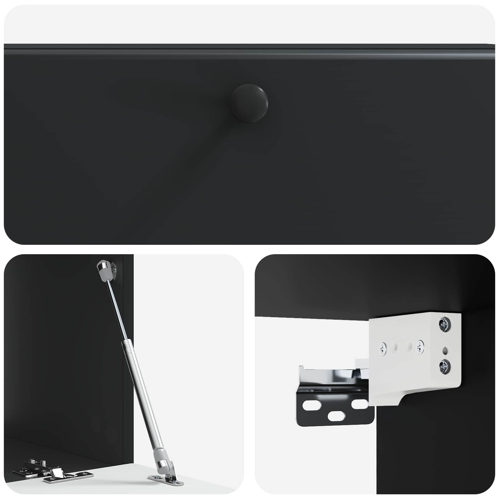 TV ormar za zid 98 x 41 x 30 cm Crna Konstruirano drvo Zidne
