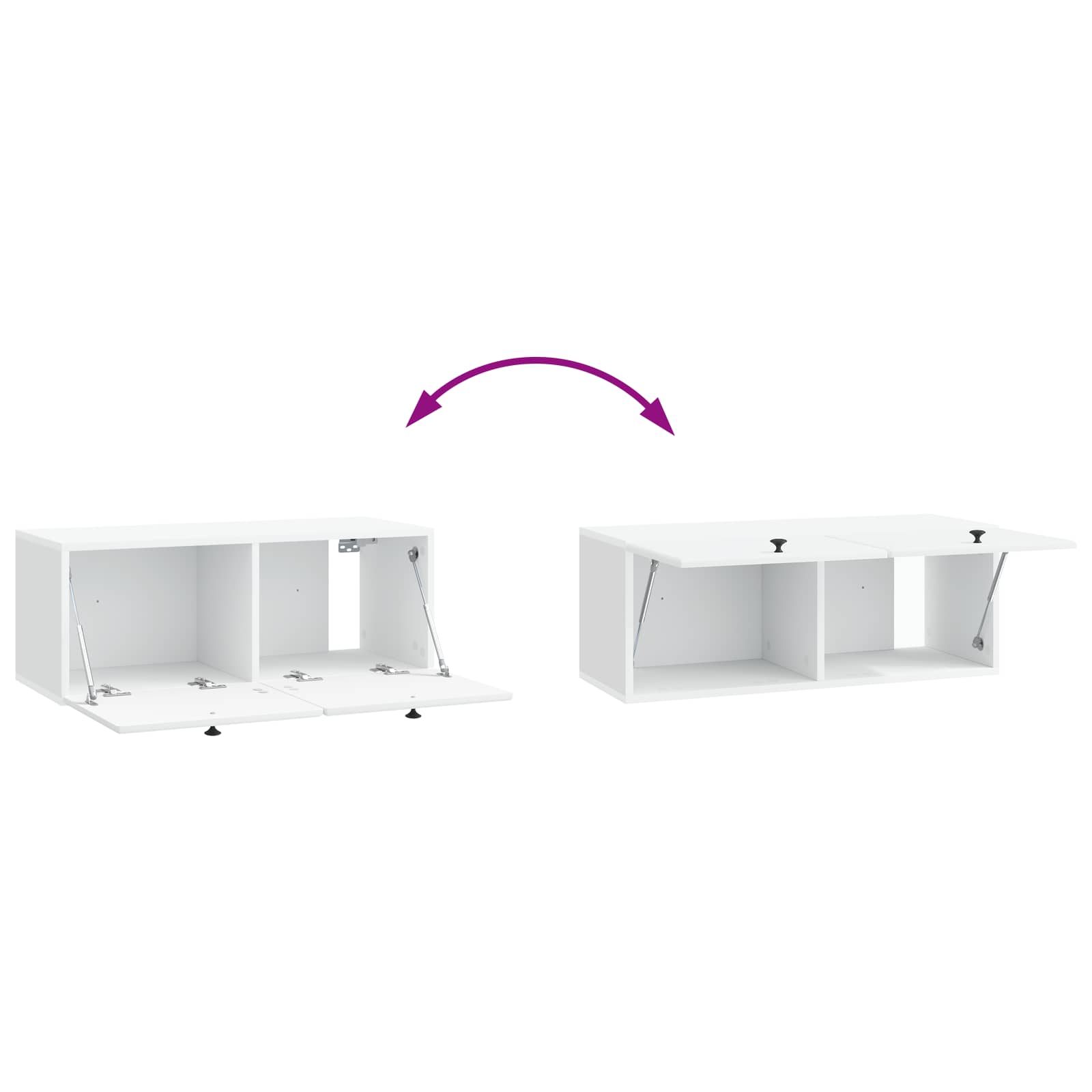 TV ormar za zid 78,5 x 31 x 30 cm Bijela Konstruirano drvo
