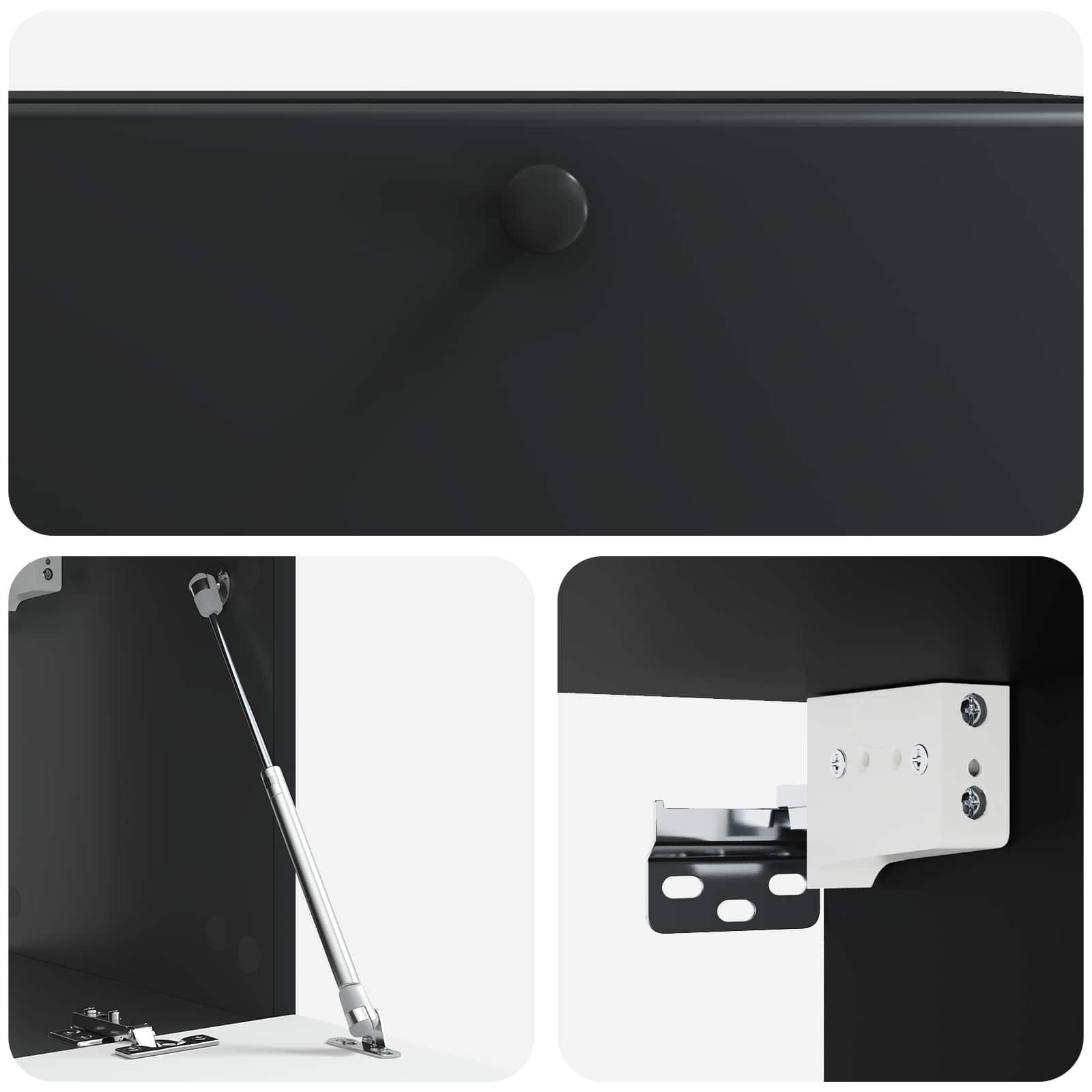 TV ormar za zid 78,5 x 31 x 30 cm Crna Konstruirano drvo Zidne
