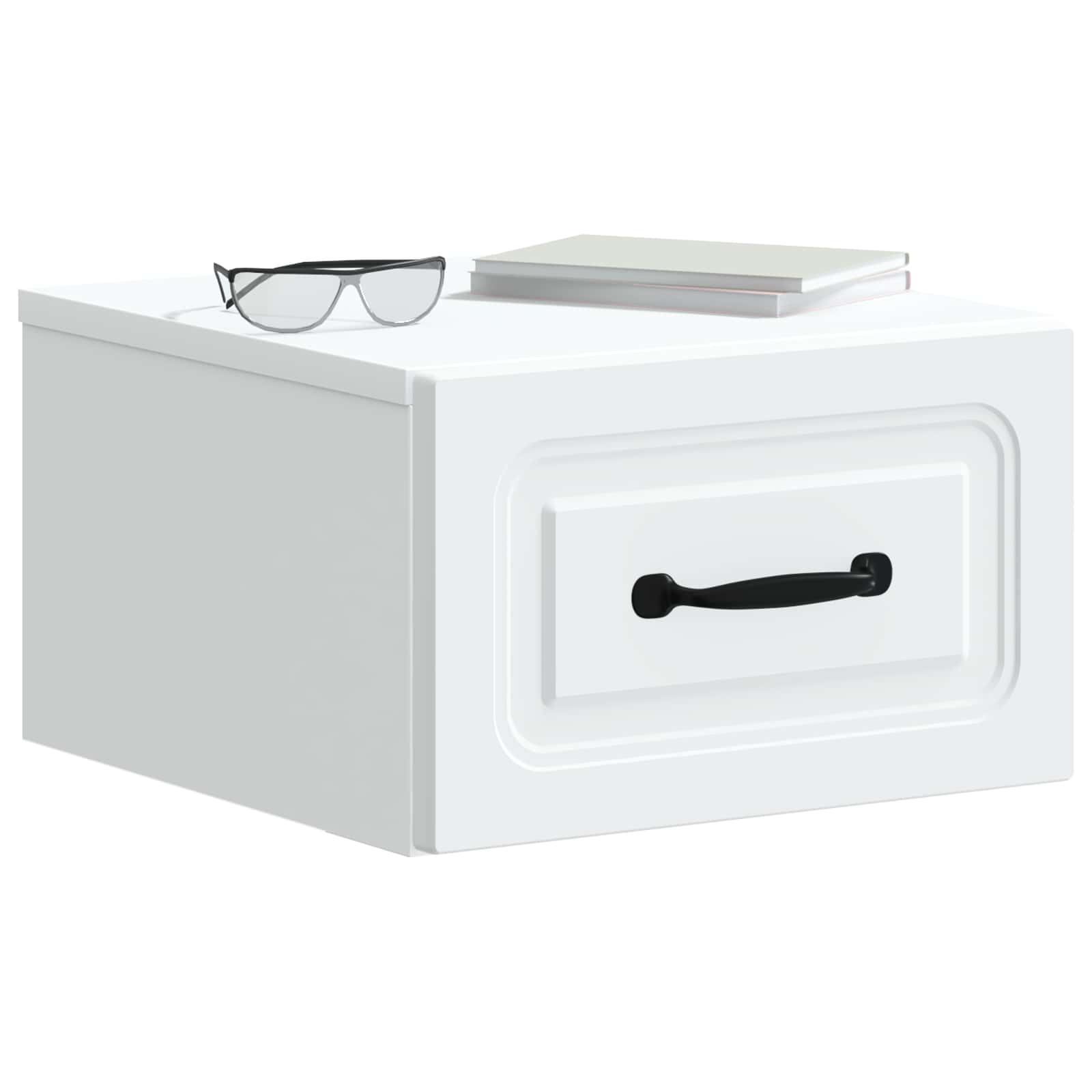 Noćni ormarić za montažu na zid 2 pcs Bijela 34,5 x 33 x 20 cm