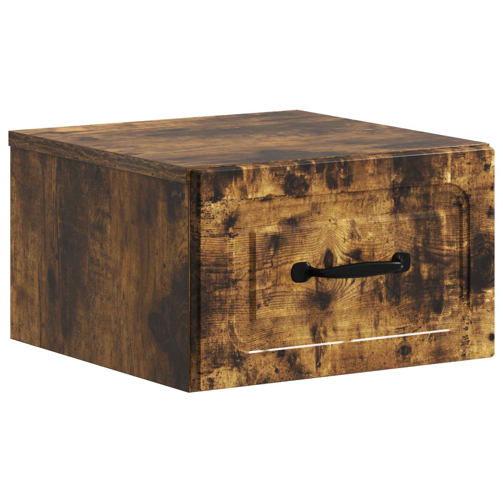 Noćni ormarić za montažu na zid s ladicama Zidne Dimljeni hrast
