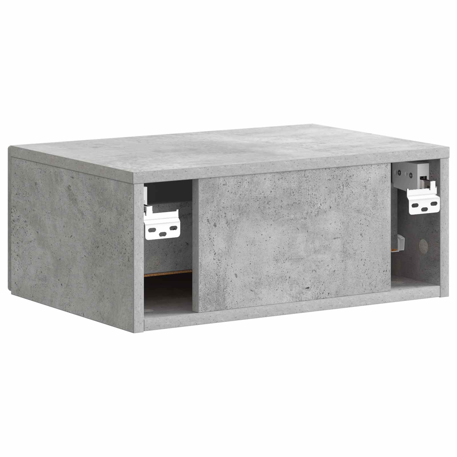 Noćni ormarić za montažu na zid Betonska siva 49 x 34,5 x 20 cm