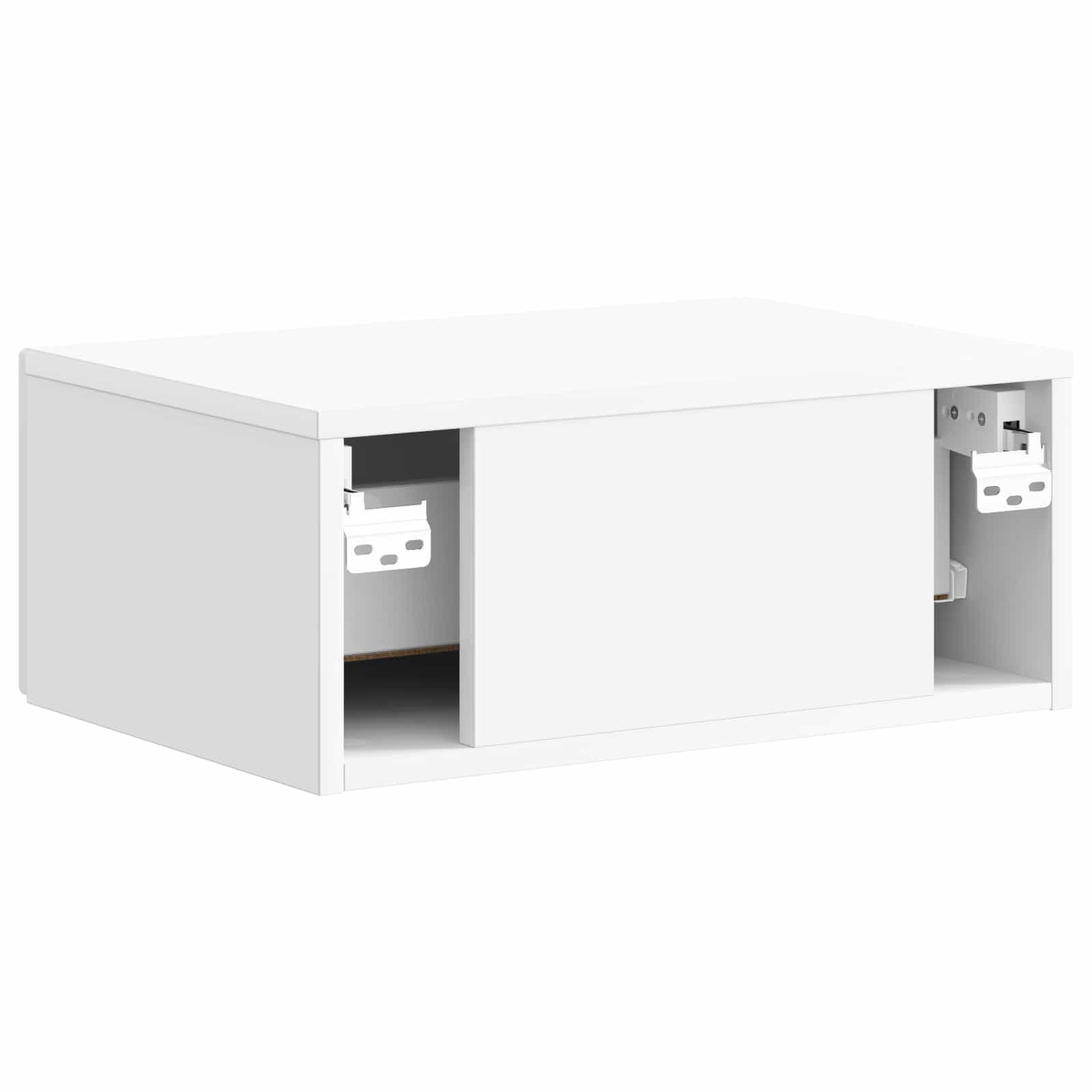 Noćni ormarić za montažu na zid 2 pcs Bijela visokog sjaja