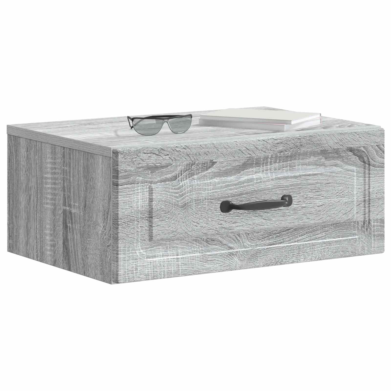 Noćni ormarić za montažu na zid Siva sonoma 49 x 34,5 x 20 cm