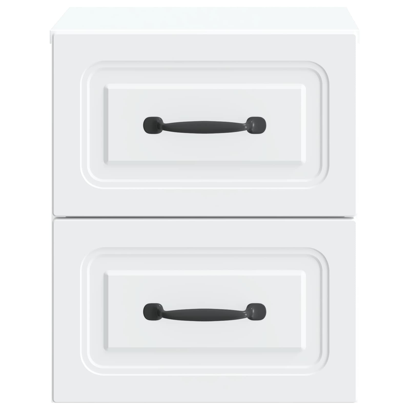 Noćni ormarić za montažu na zid 2 pcs Bijela 34,5 x 33 x 40 cm