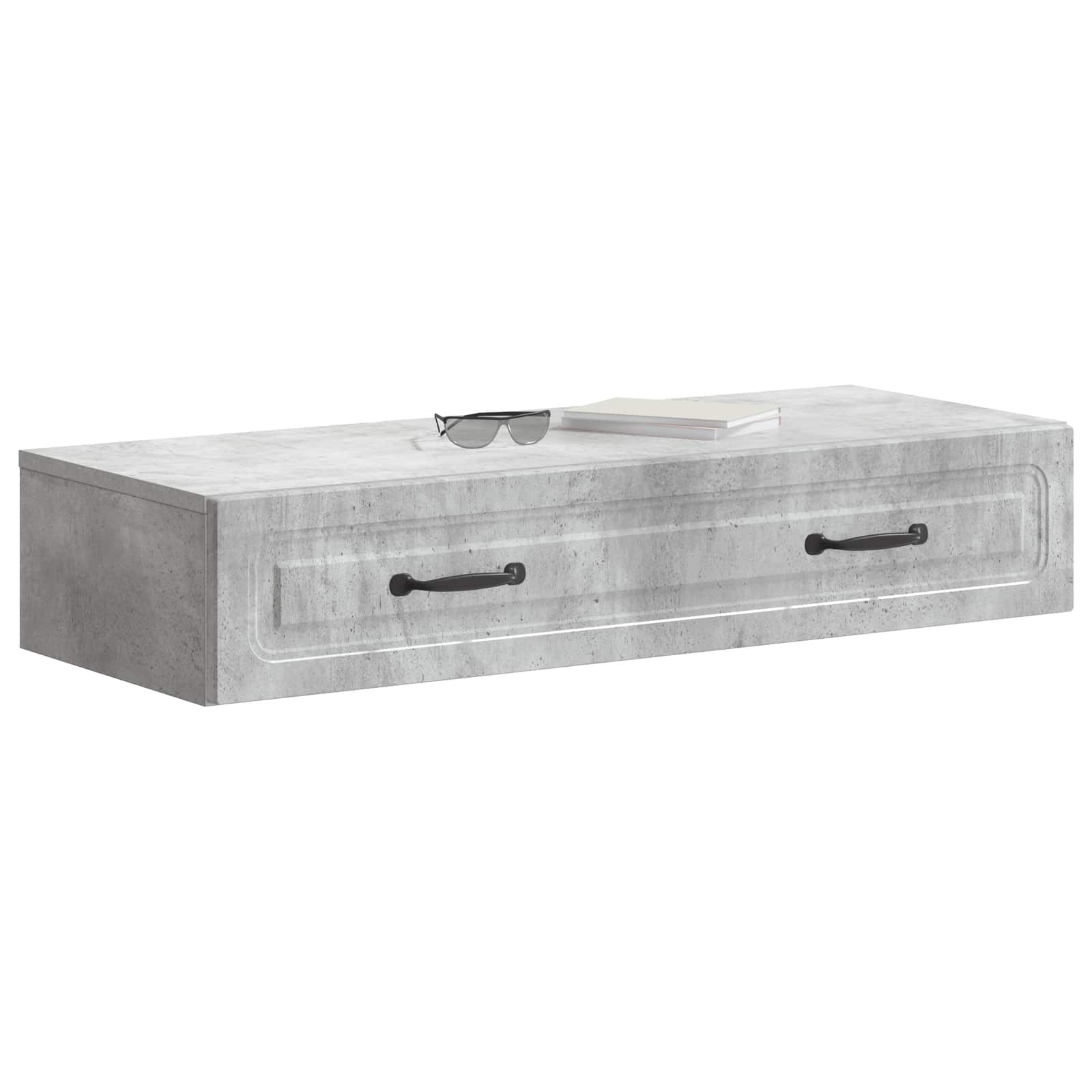 Stolna montirana na zid Betonska siva 87,5 x 34,5 x 17 cm
