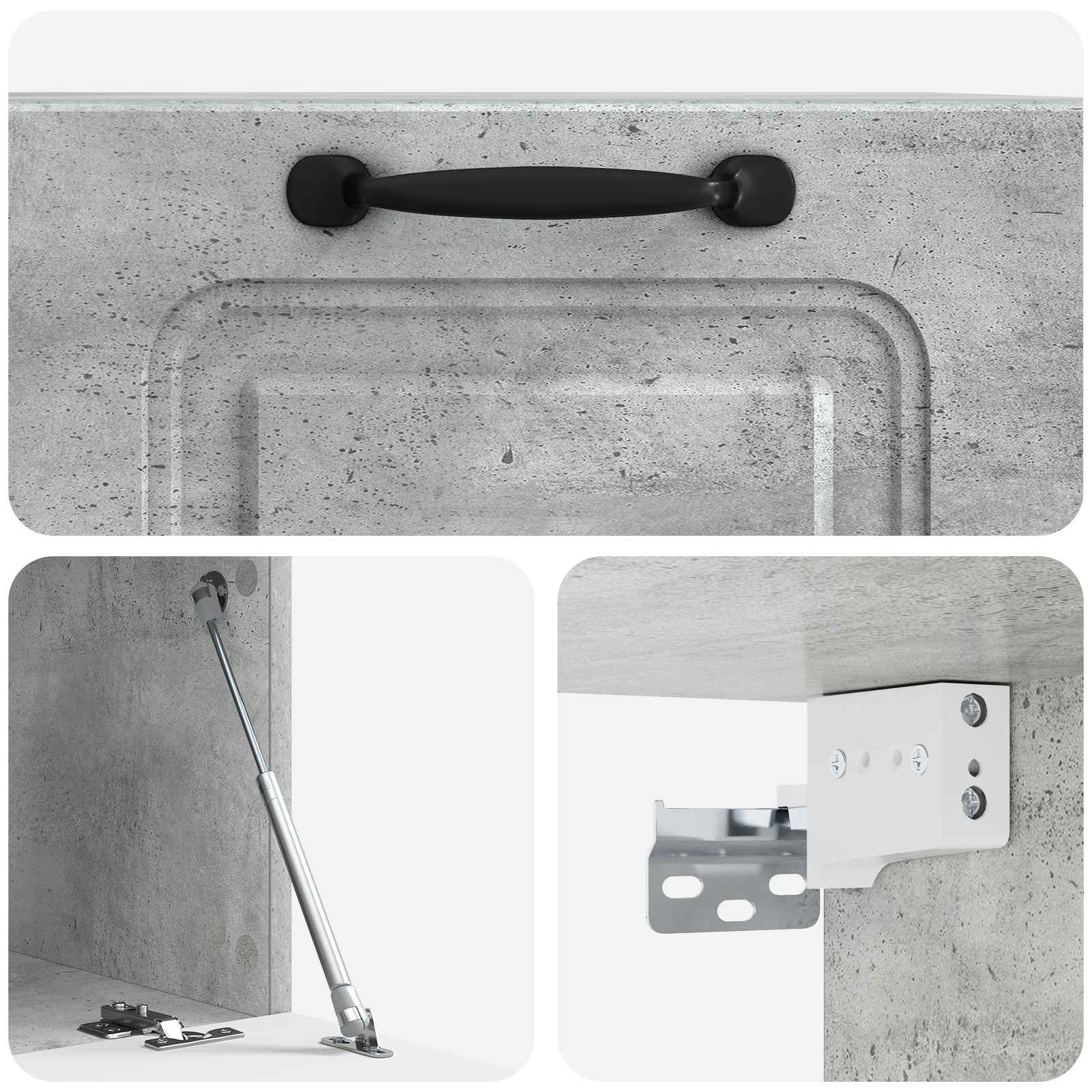 TV ormar za zid Zidne Betonska siva 59,5 x 41 x 30 cm