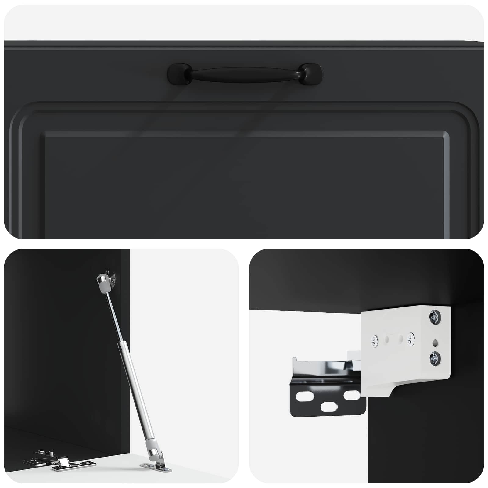 TV ormar za zid Zidne Crna 98 x 41 x 30 cm Konstruirano drvo