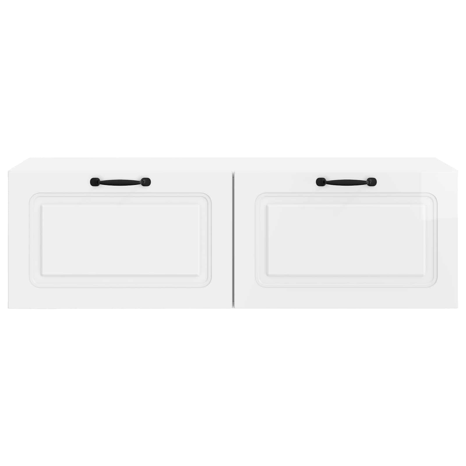 TV ormar za zid Zidne Bijela visokog sjaja 98 x 41 x 30 cm