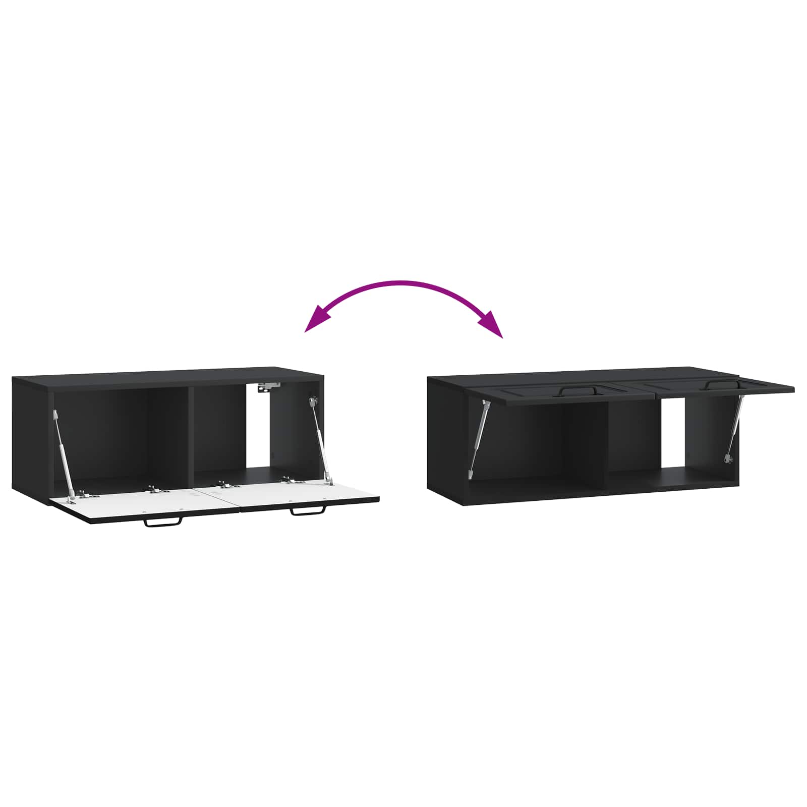 TV ormar za zid Zidne Crna 78,5 x 31 x 30 cm Konstruirano drvo
